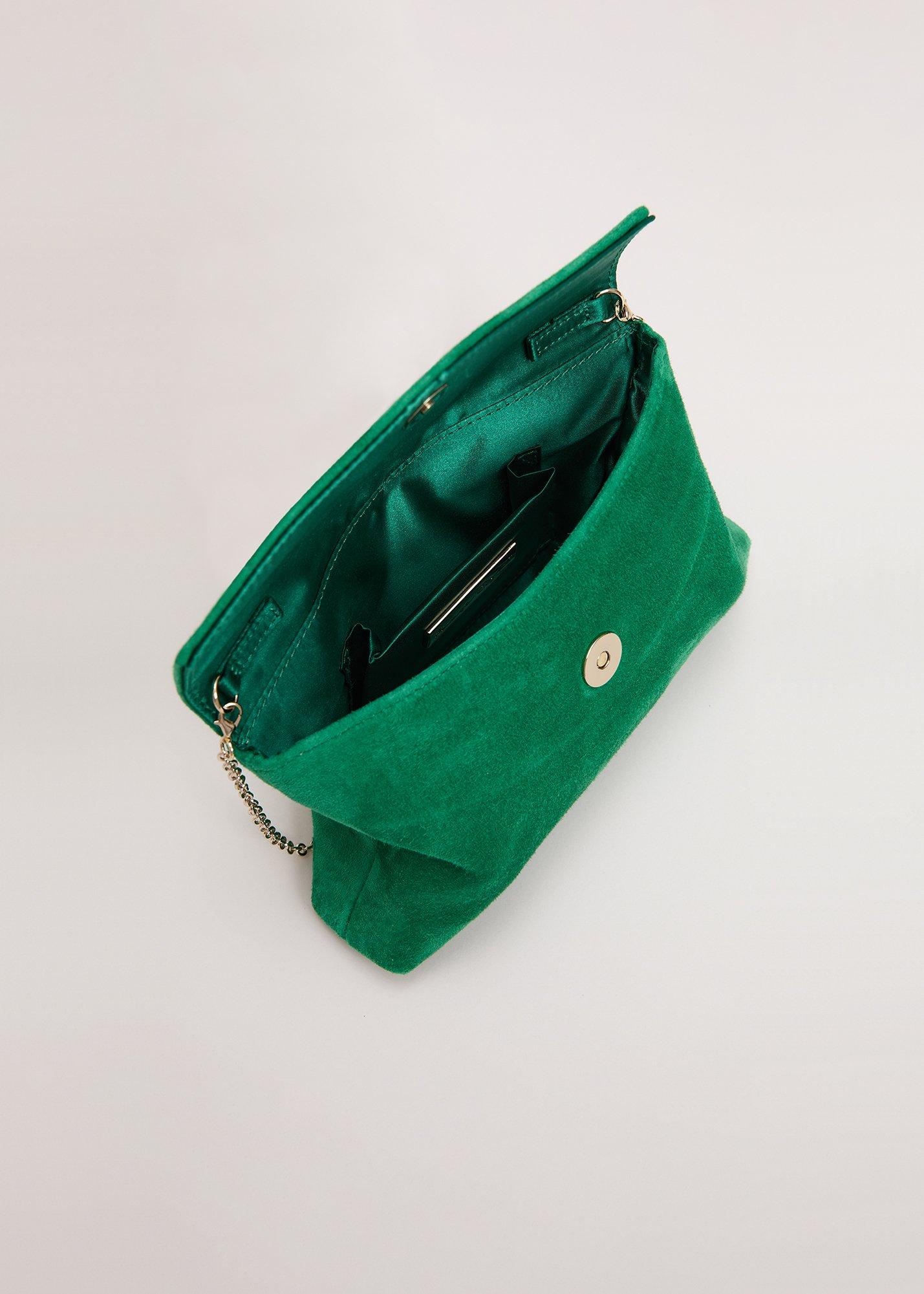 ${product-id}-Suede Clutch Bag-Green-${view-type}