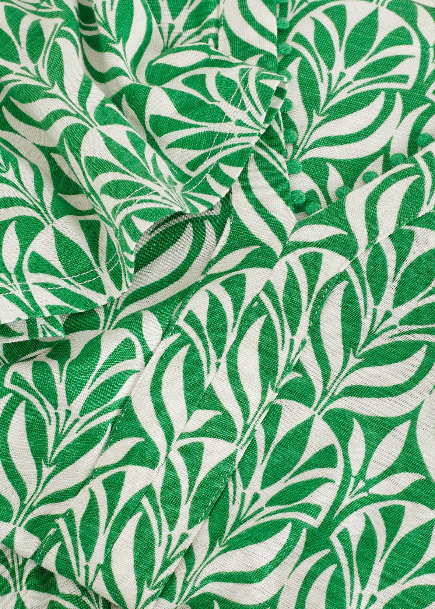 ${product-id}-Shakira Printed Jersey Midiaxi Dress-Green-${view-type}
