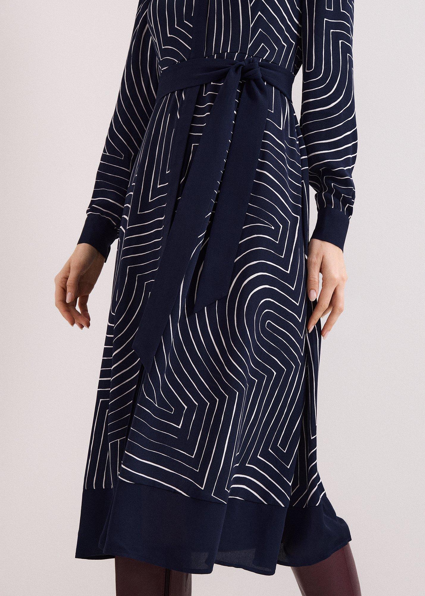 ${product-id}-Charlotte Midi Shirt Dress-Navy/Ivory-${view-type}