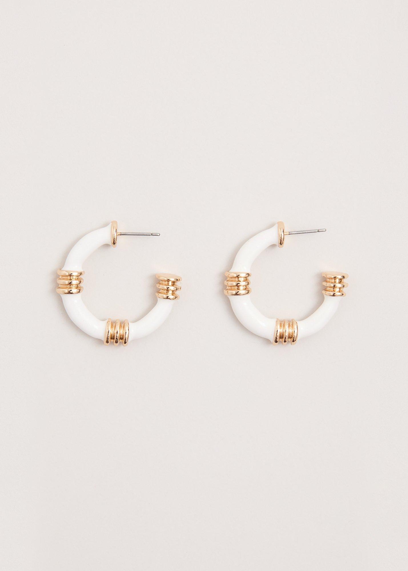 Enamel Hoop Earrings