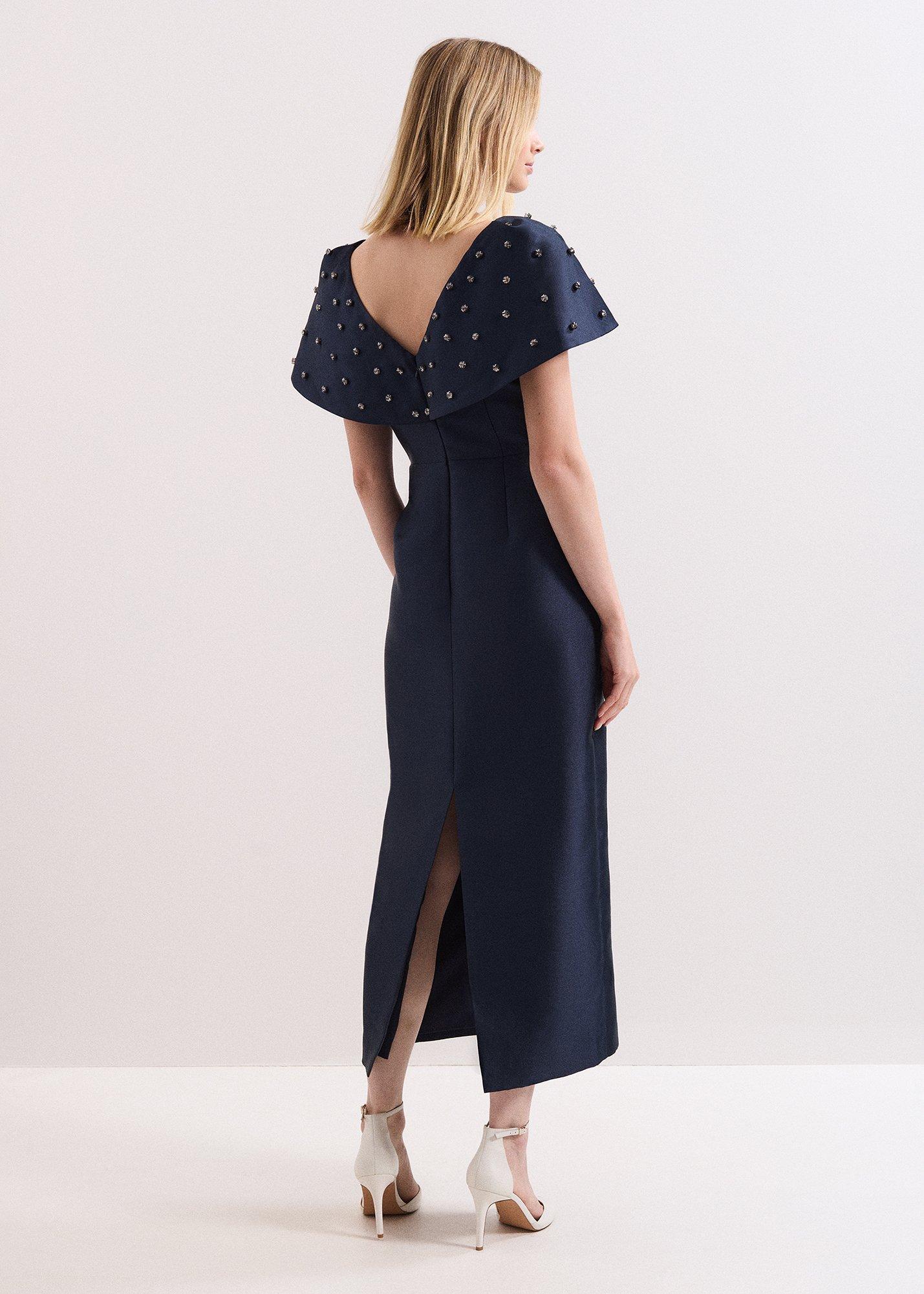 ${product-id}-Erina Navy Satin Twill Midi Dress-Navy-${view-type}