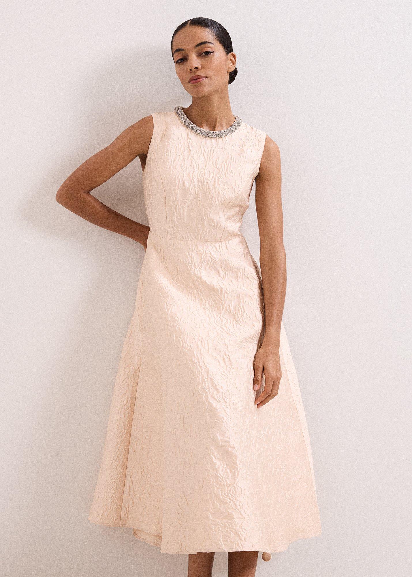 ${product-id}-Imani Cream Jacquard Midi Dress-Cream-${view-type}