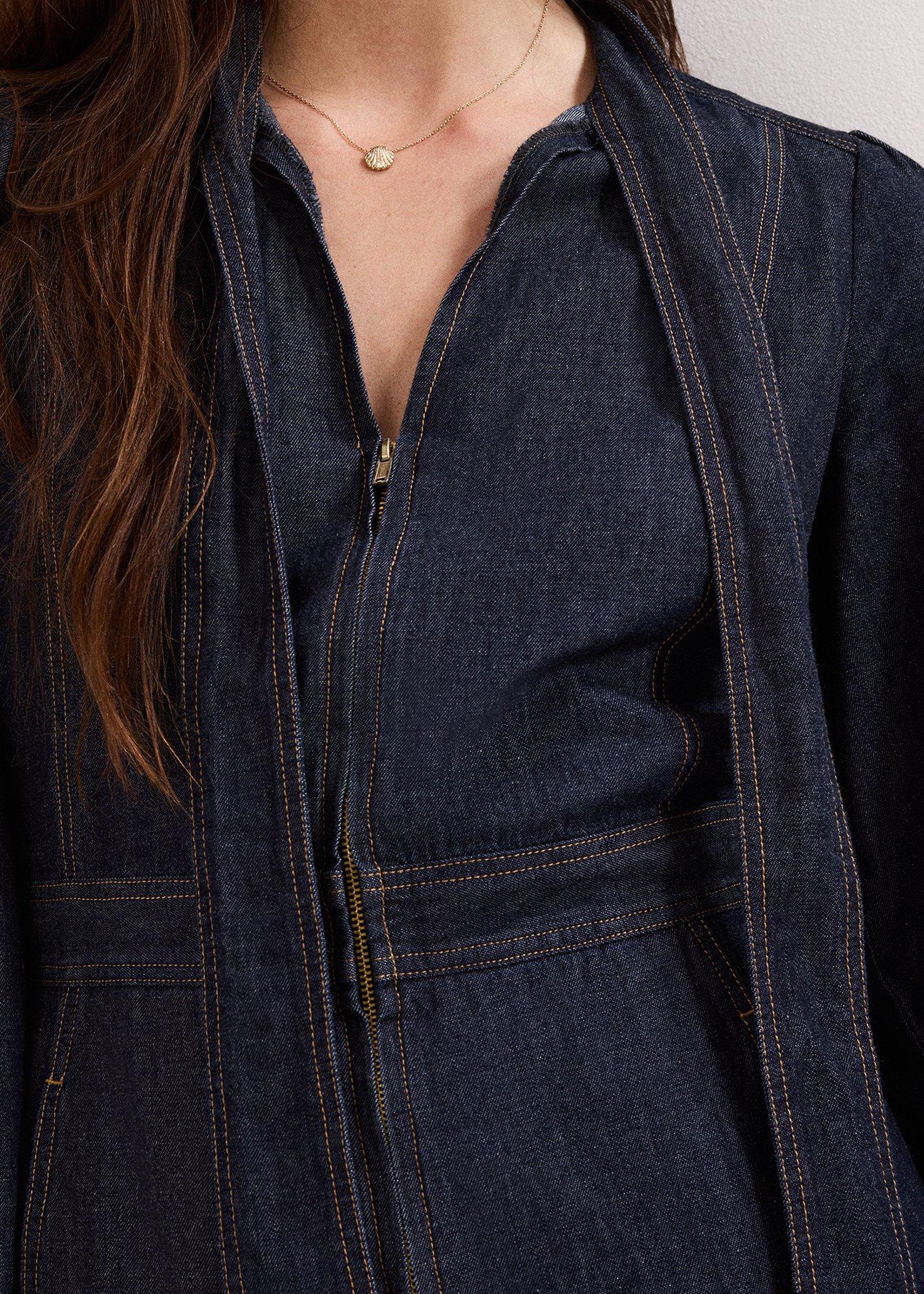 ${product-id}-Petite Patricia Denim Pussybow Jumpsuit-Indigo-${view-type}