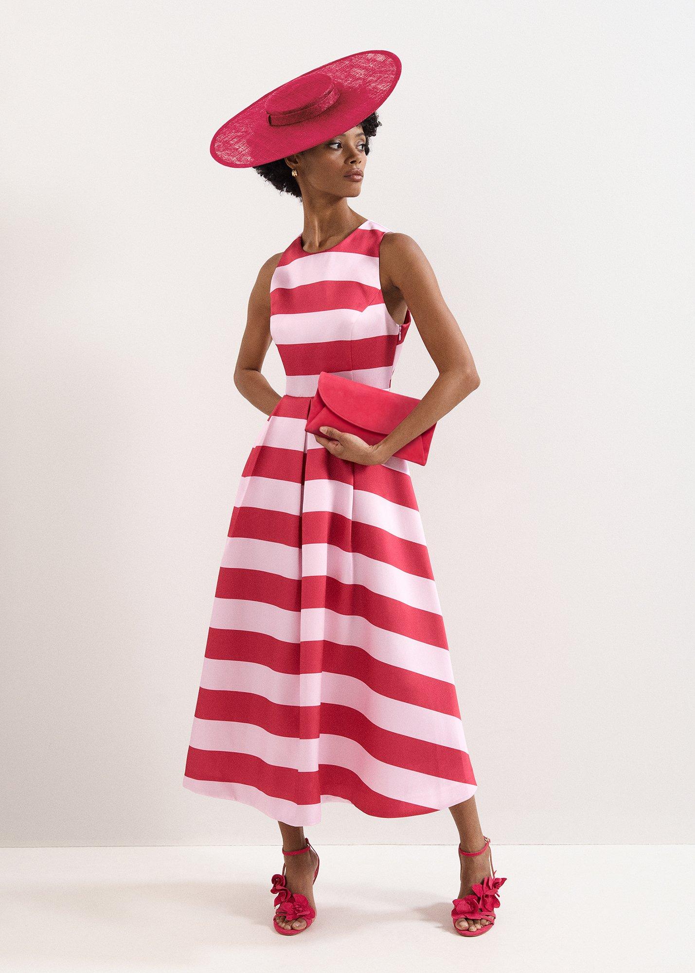 Kiria Pink Stripe Satin Dress