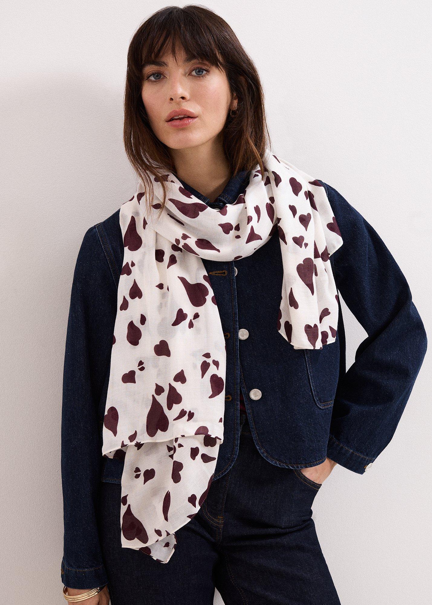 ${product-id}-Heart Print Scarf-Cream-${view-type}