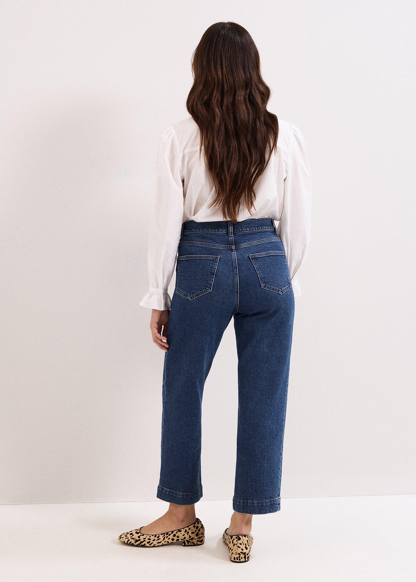 Lexi Authentic kurze Straight Jeans in mittlerer Waschung&nbsp;