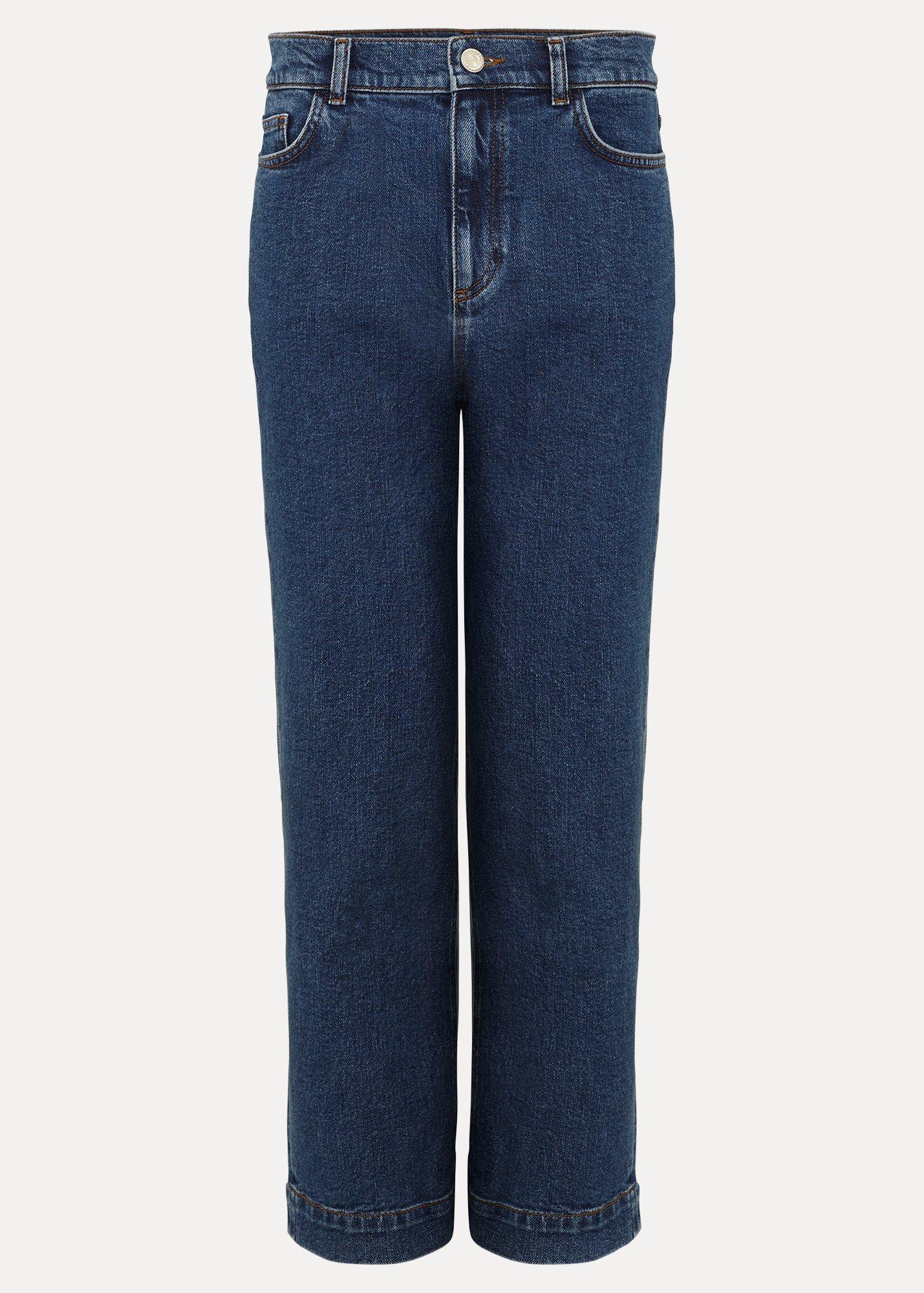 Lexi Authentic Mid Wash Crop Straight Jean  