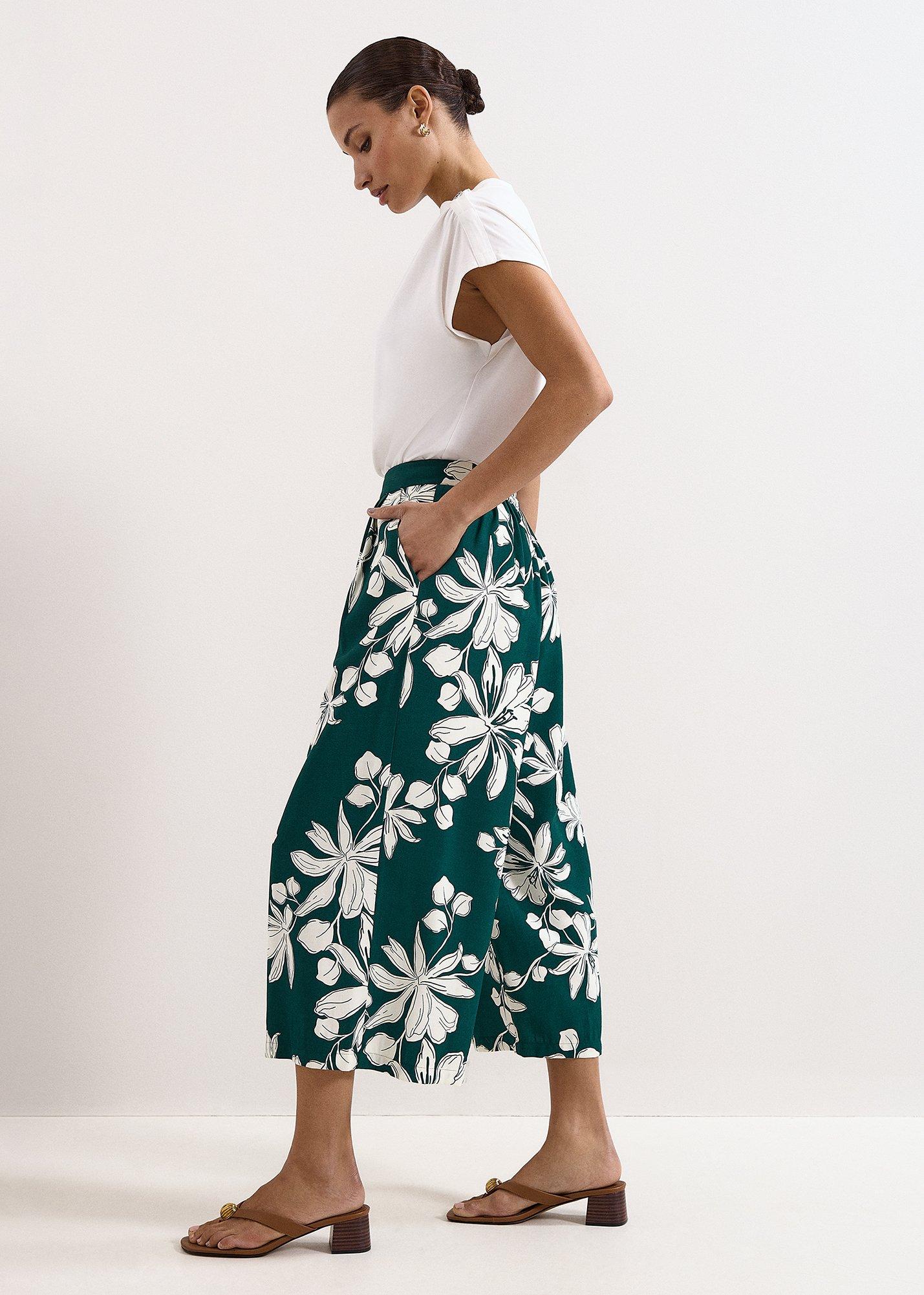 Josie Green Printed Crop Trousers