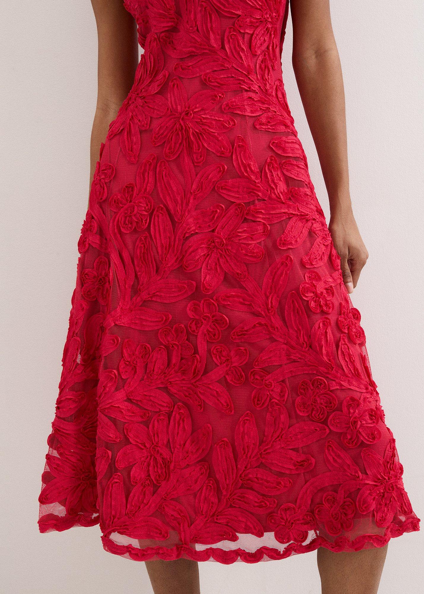 Paloma Pink Tapework Midi Dress