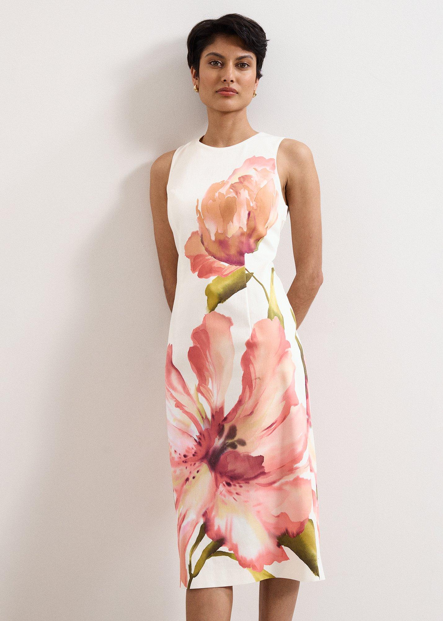 Nadina Cream Floral Shift Dress