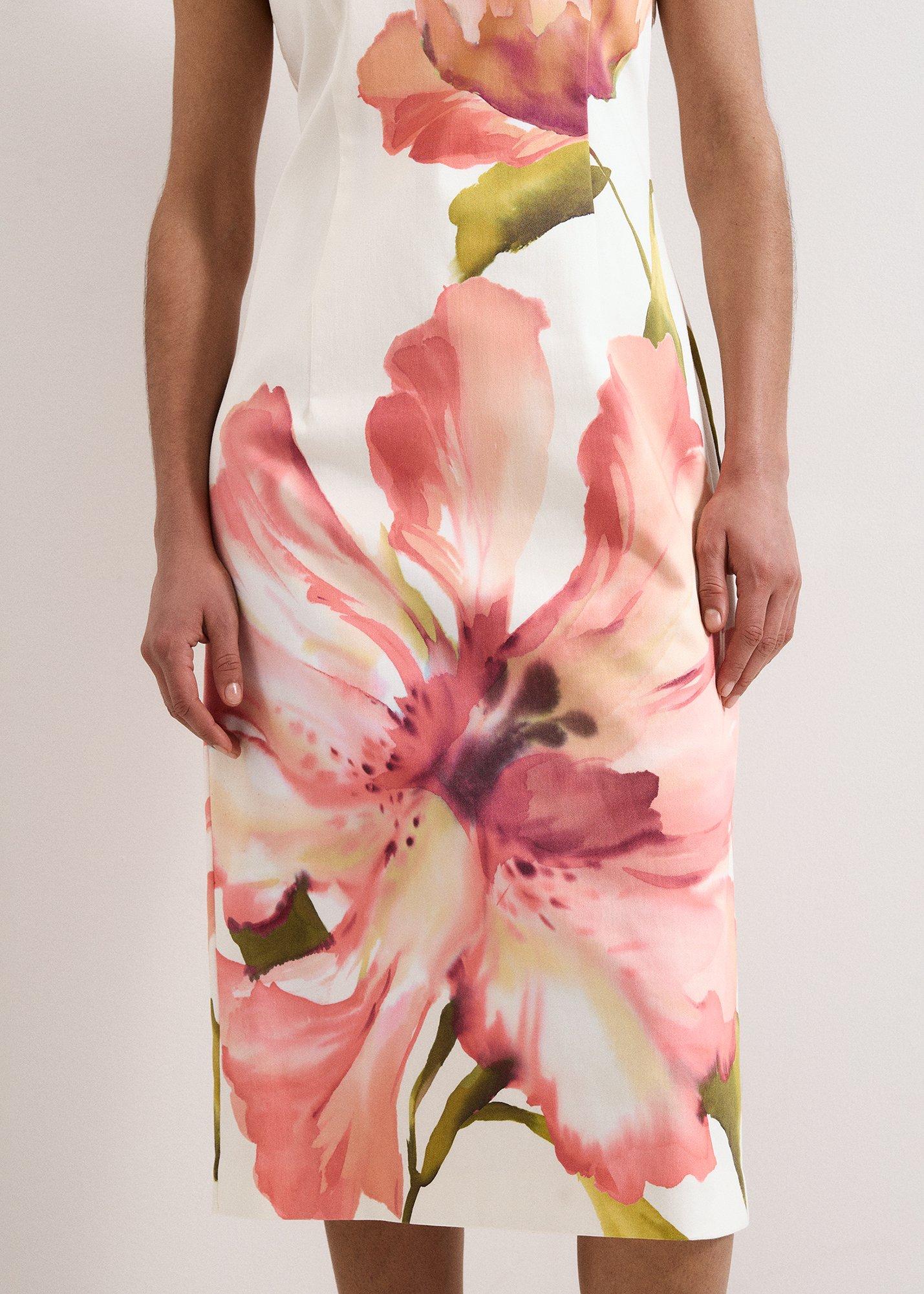 Nadina Cream Floral Shift Dress