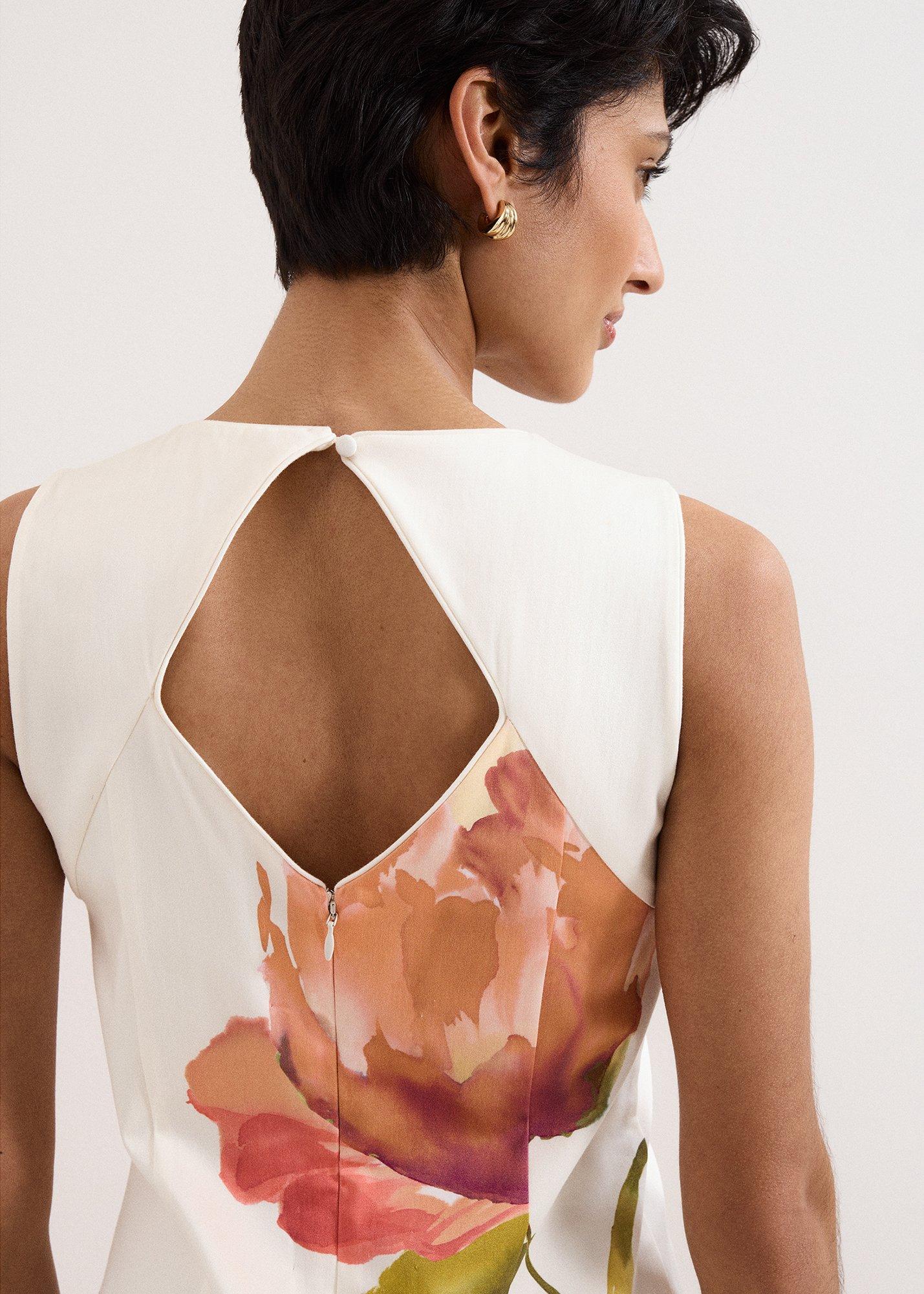 Nadina Cream Floral Shift Dress