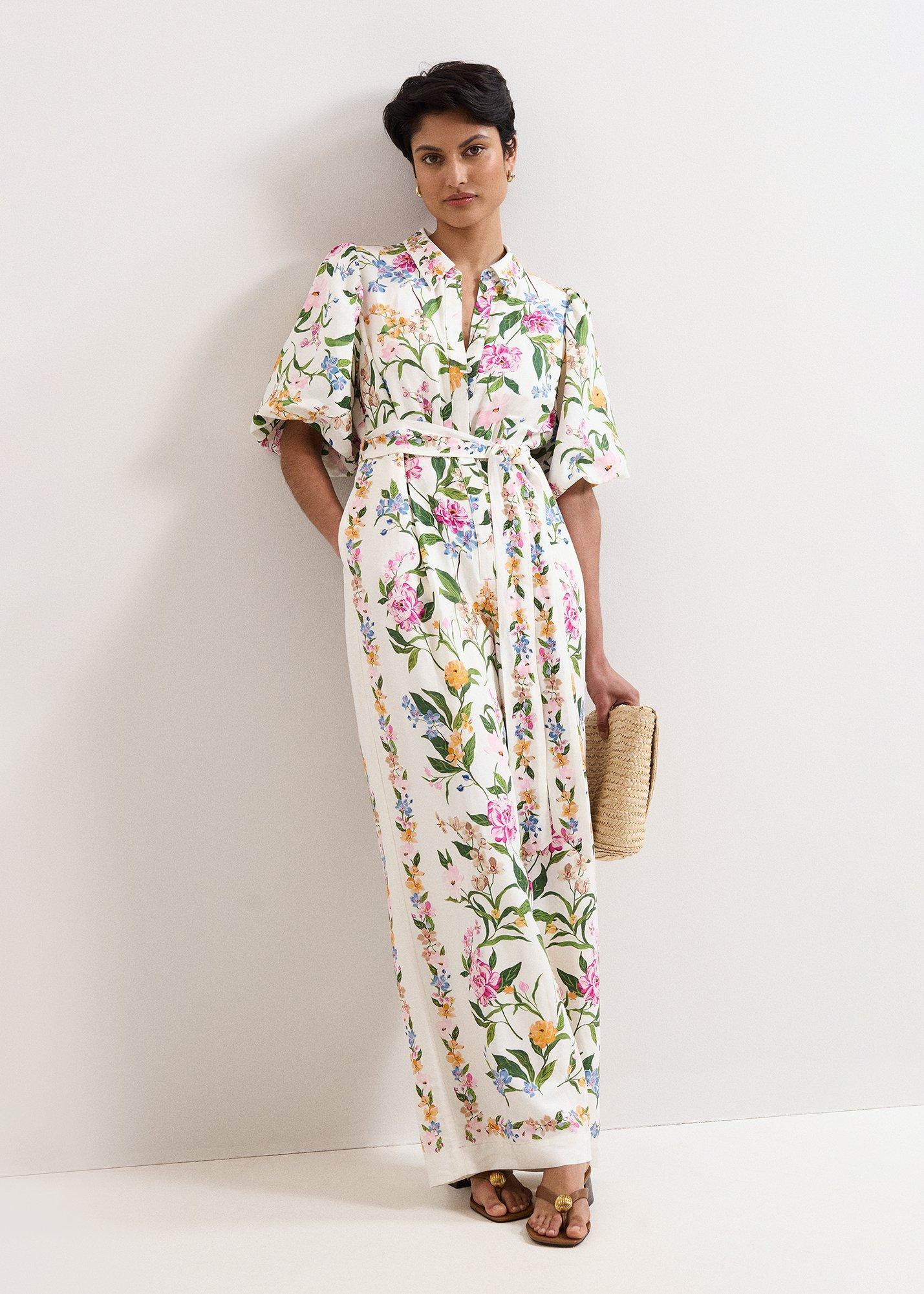 Camilla Floral Tie Waist Jumpsuit