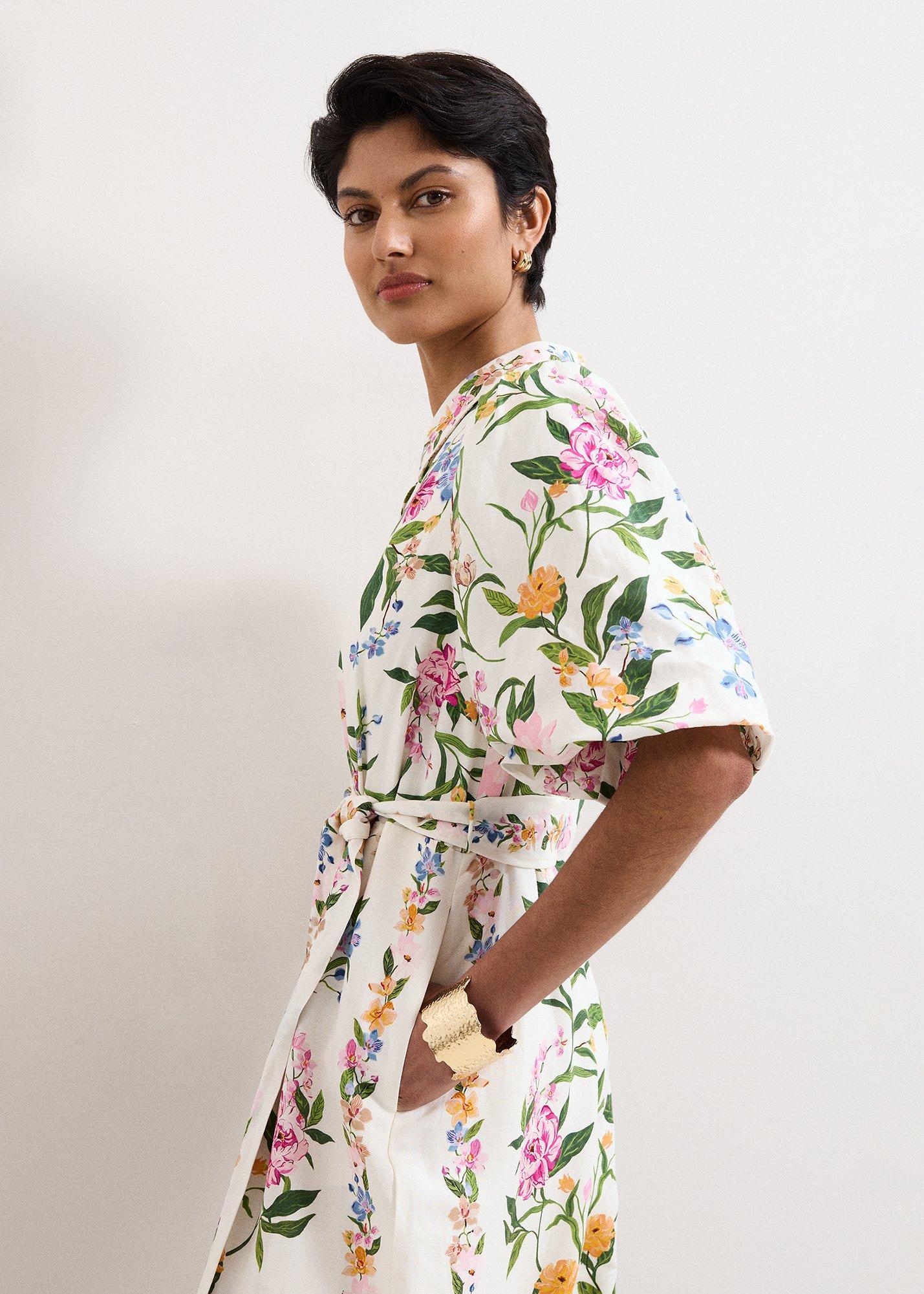 Camilla Floral Tie Waist Jumpsuit