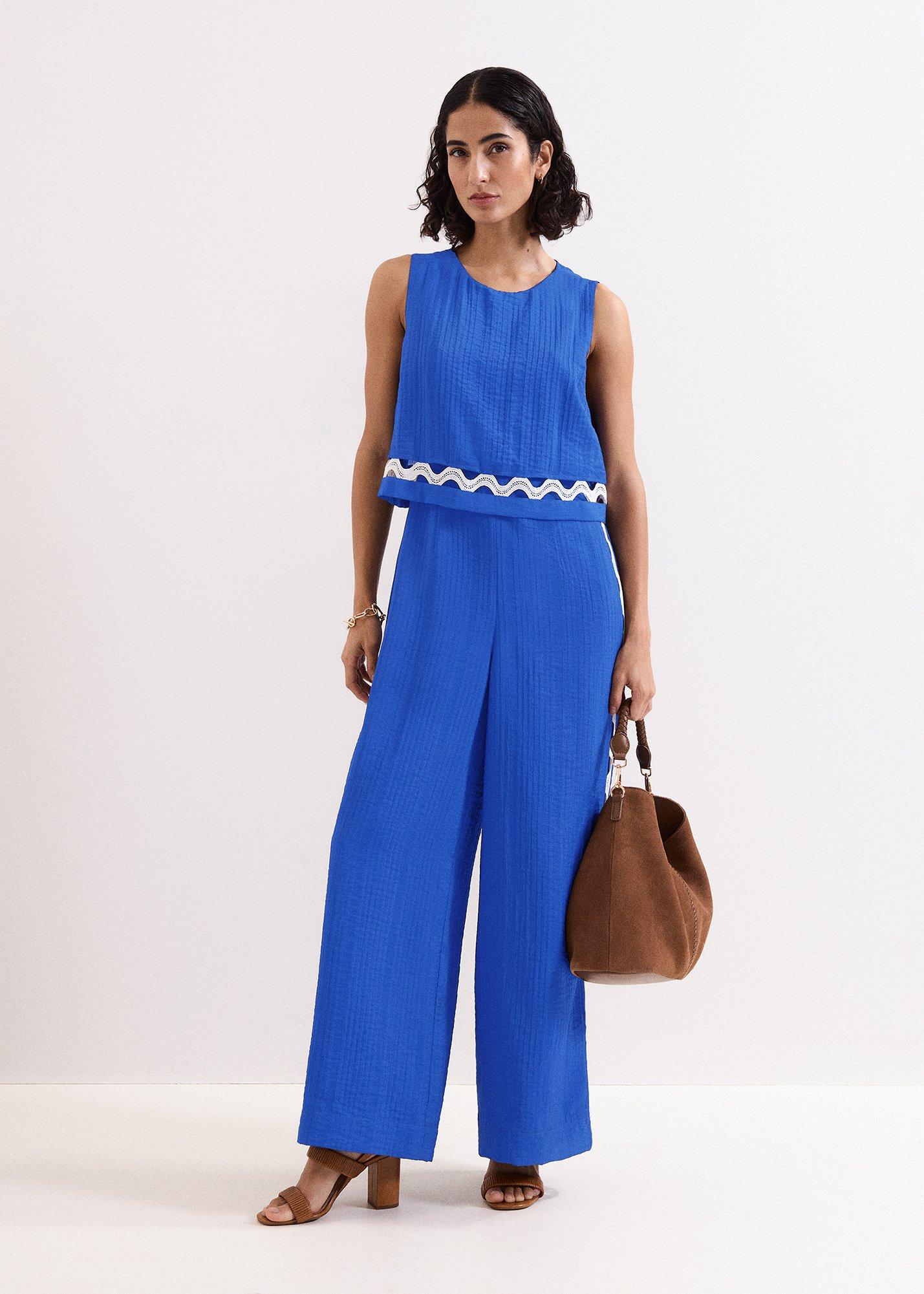 Aubrey Blue Layered Jumpsuit