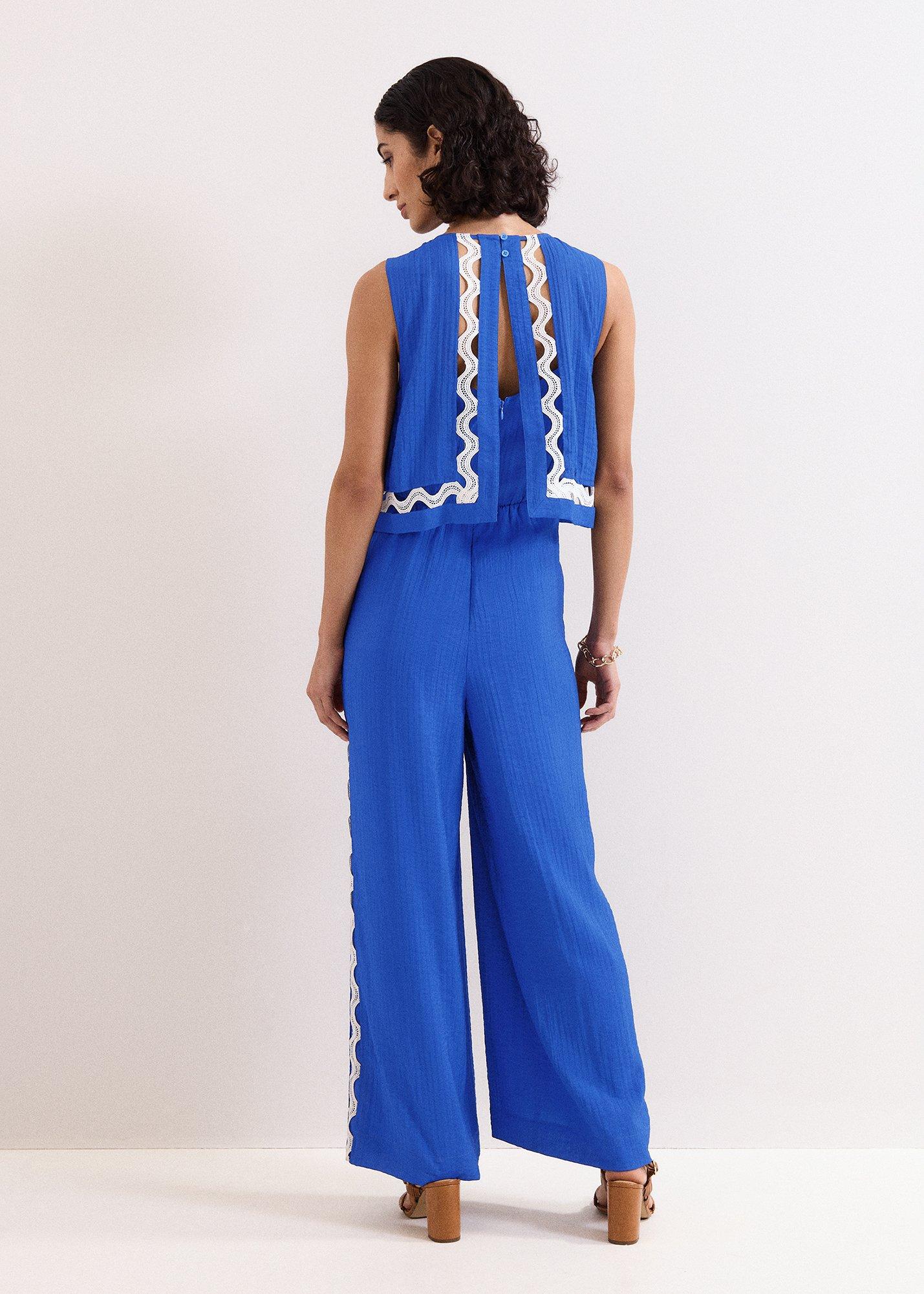 Aubrey Blue Layered Jumpsuit