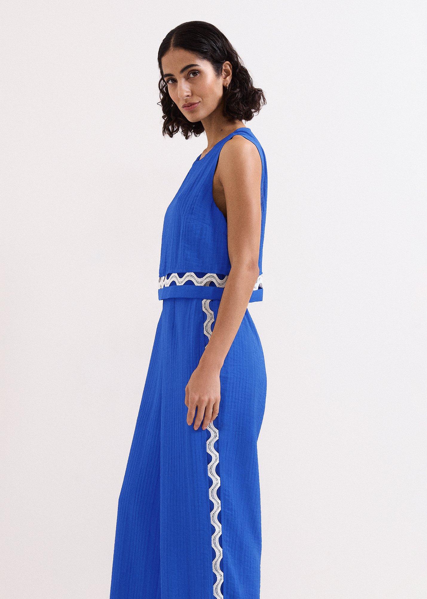 Aubrey Blue Layered Jumpsuit