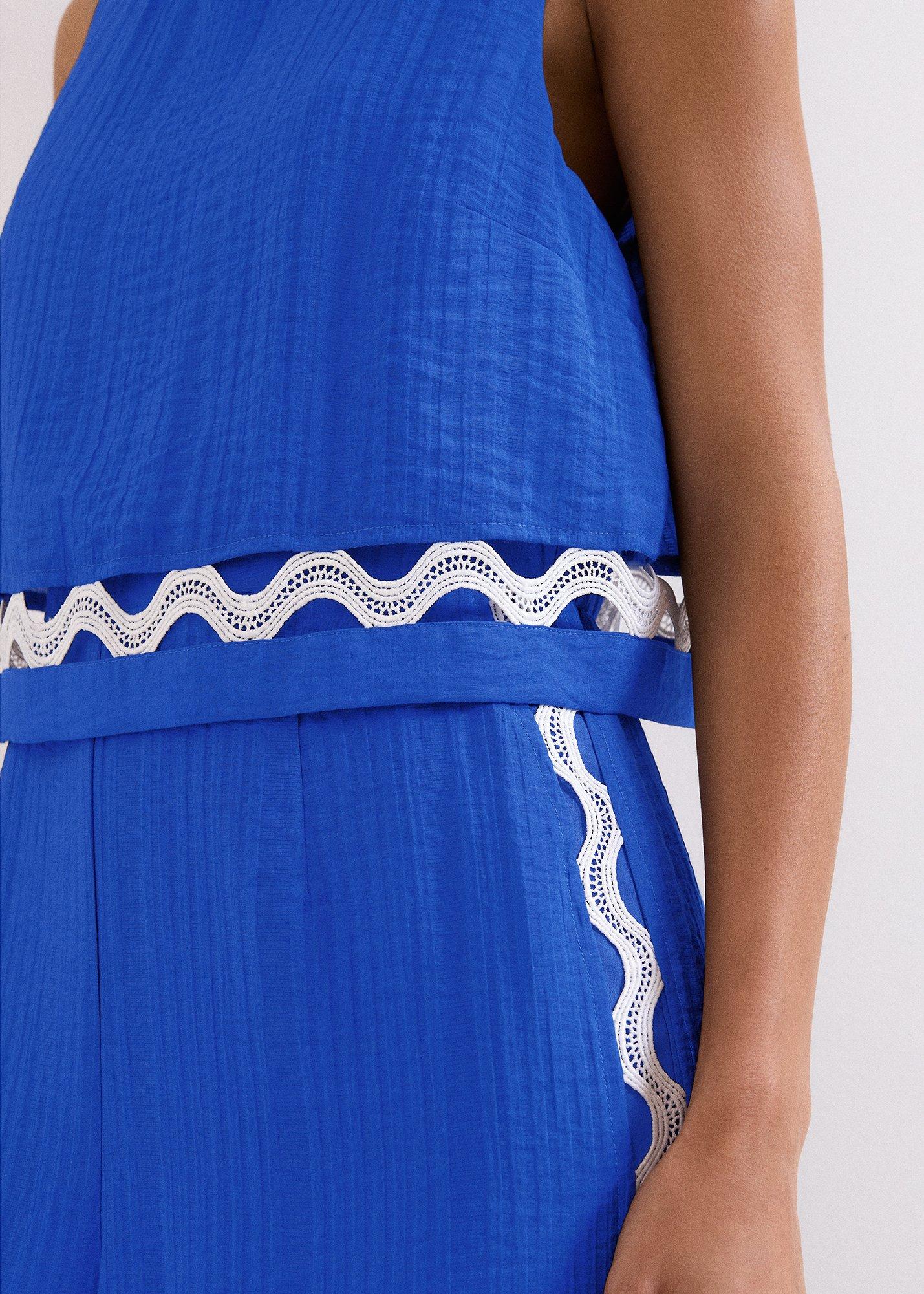 Aubrey Blue Layered Jumpsuit
