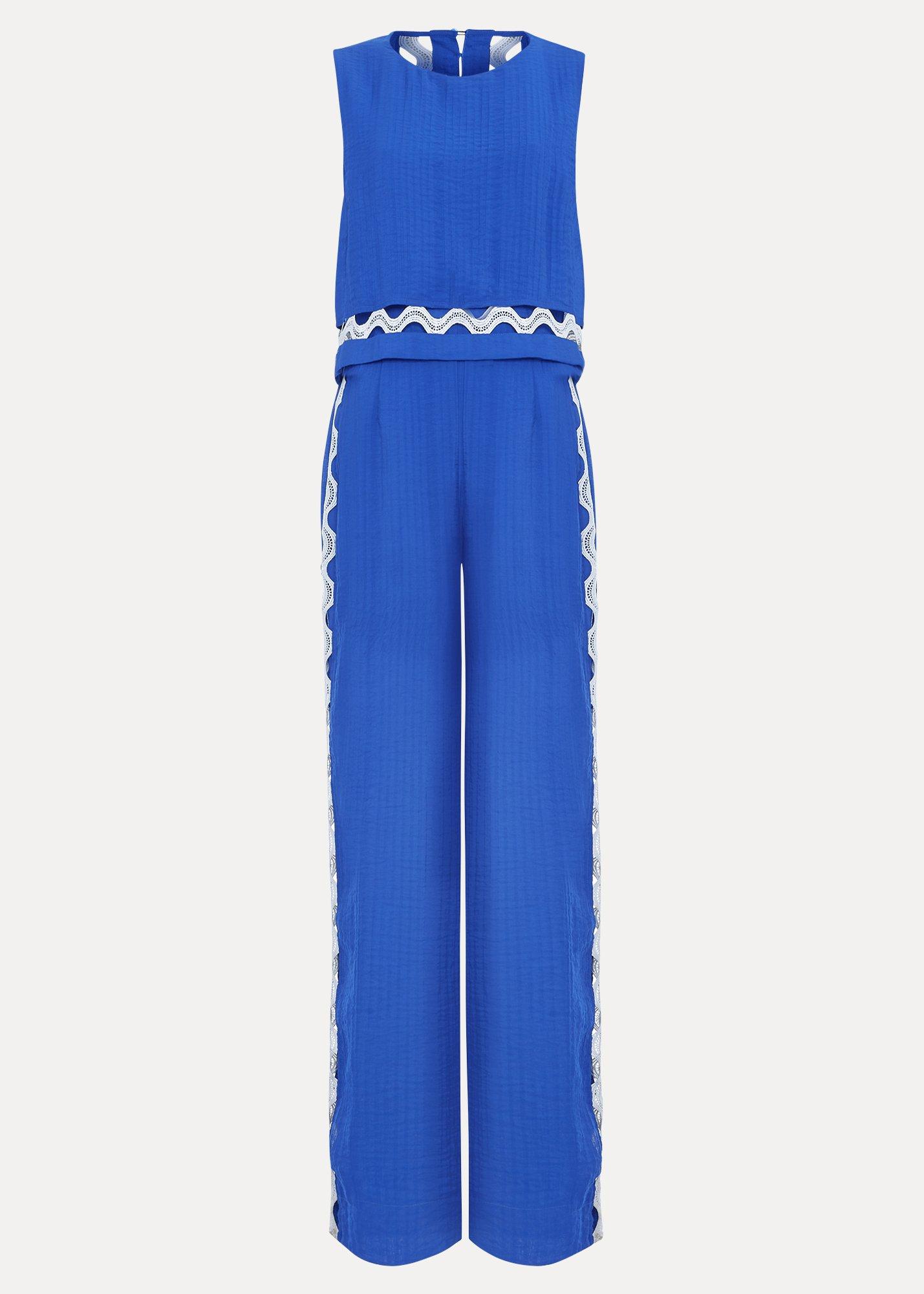 Aubrey Blue Layered Jumpsuit