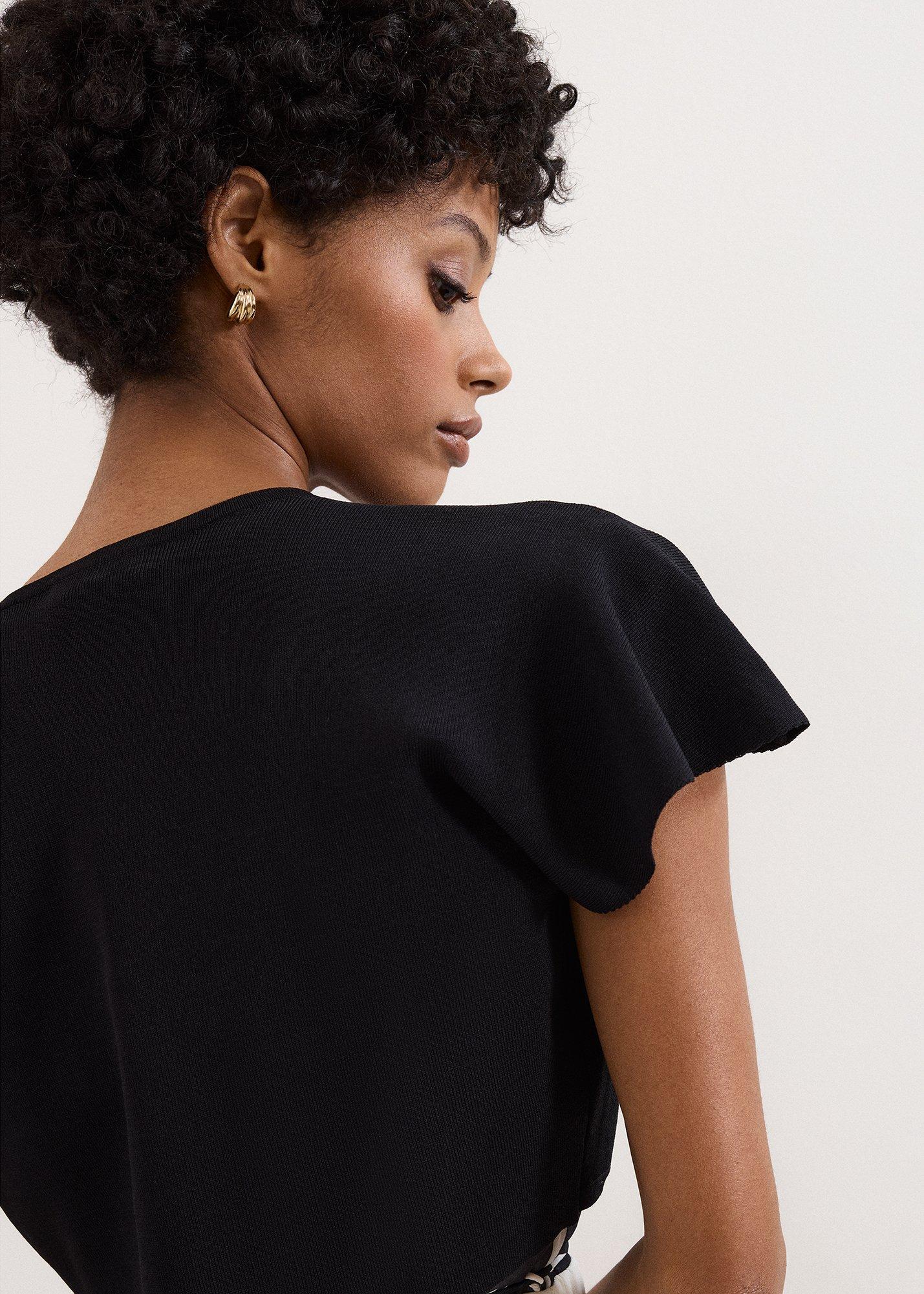 ${product-id}-Myra Flutted Sleeve-Black-${view-type}