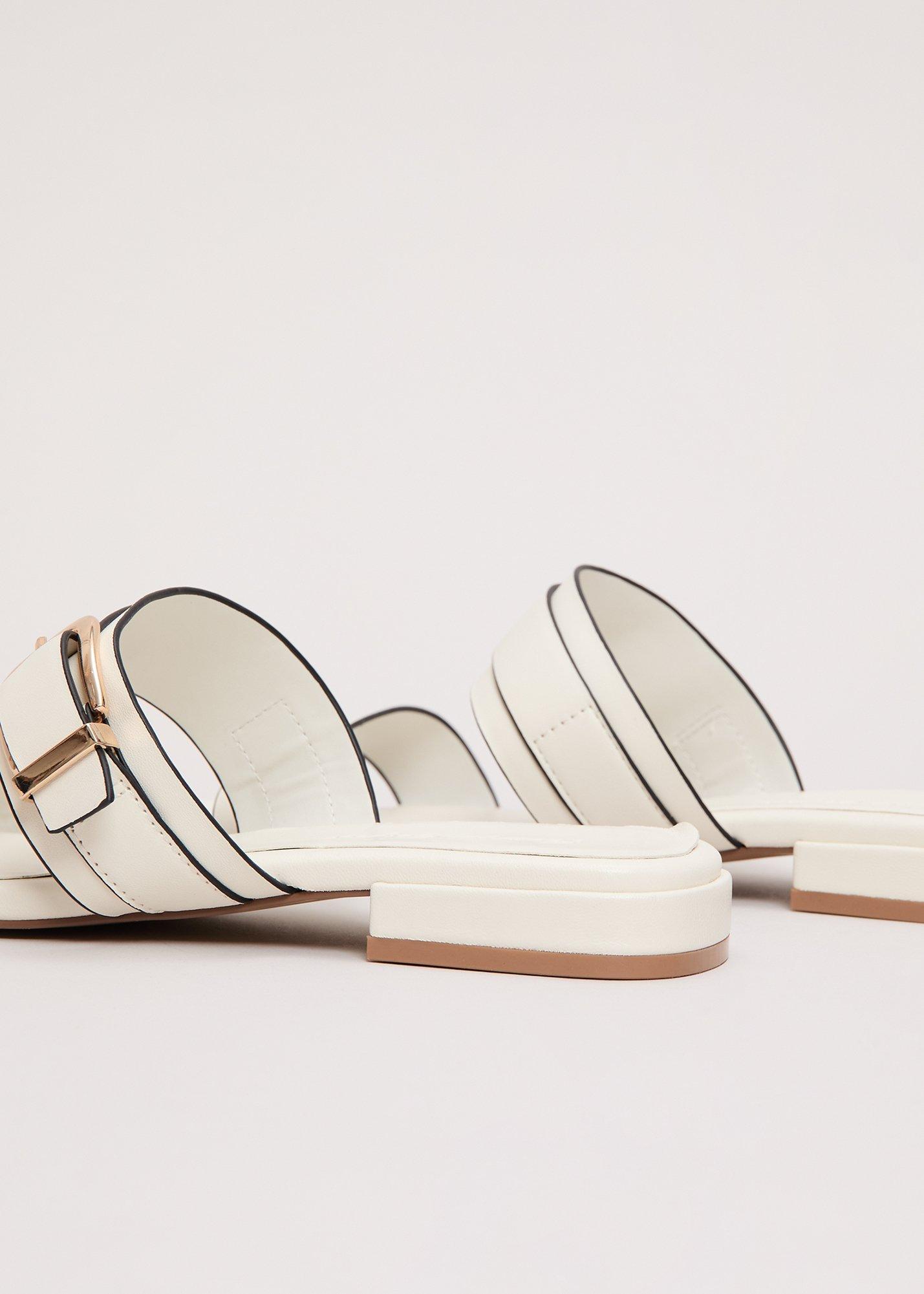 ${product-id}-Buckle Flat Sandal-Cream-${view-type}