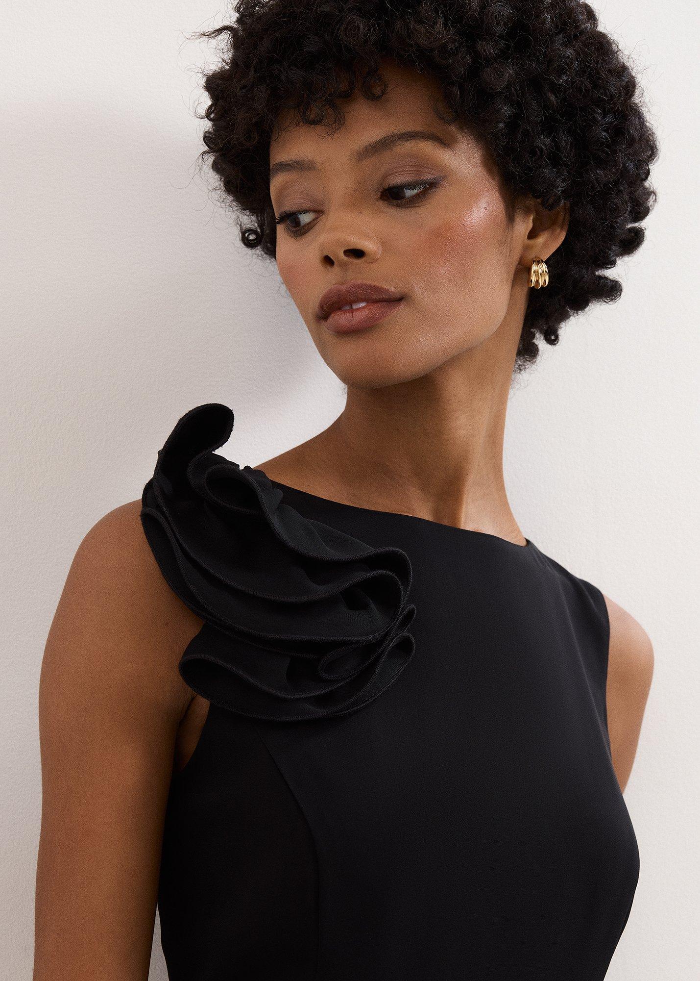 ${product-id}-Perla Satin Dress-Black/Ivory-${view-type}