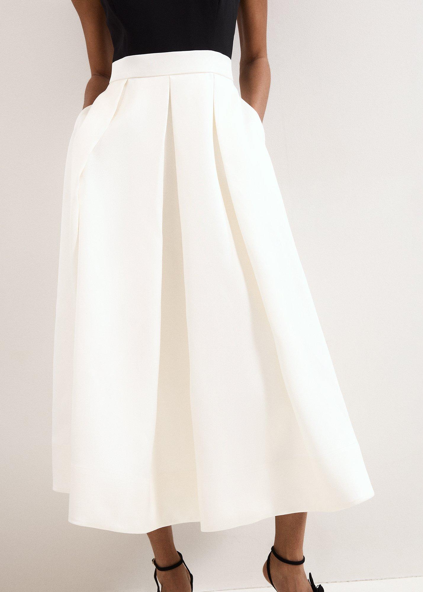 ${product-id}-Perla Satin Dress-Black/Ivory-${view-type}