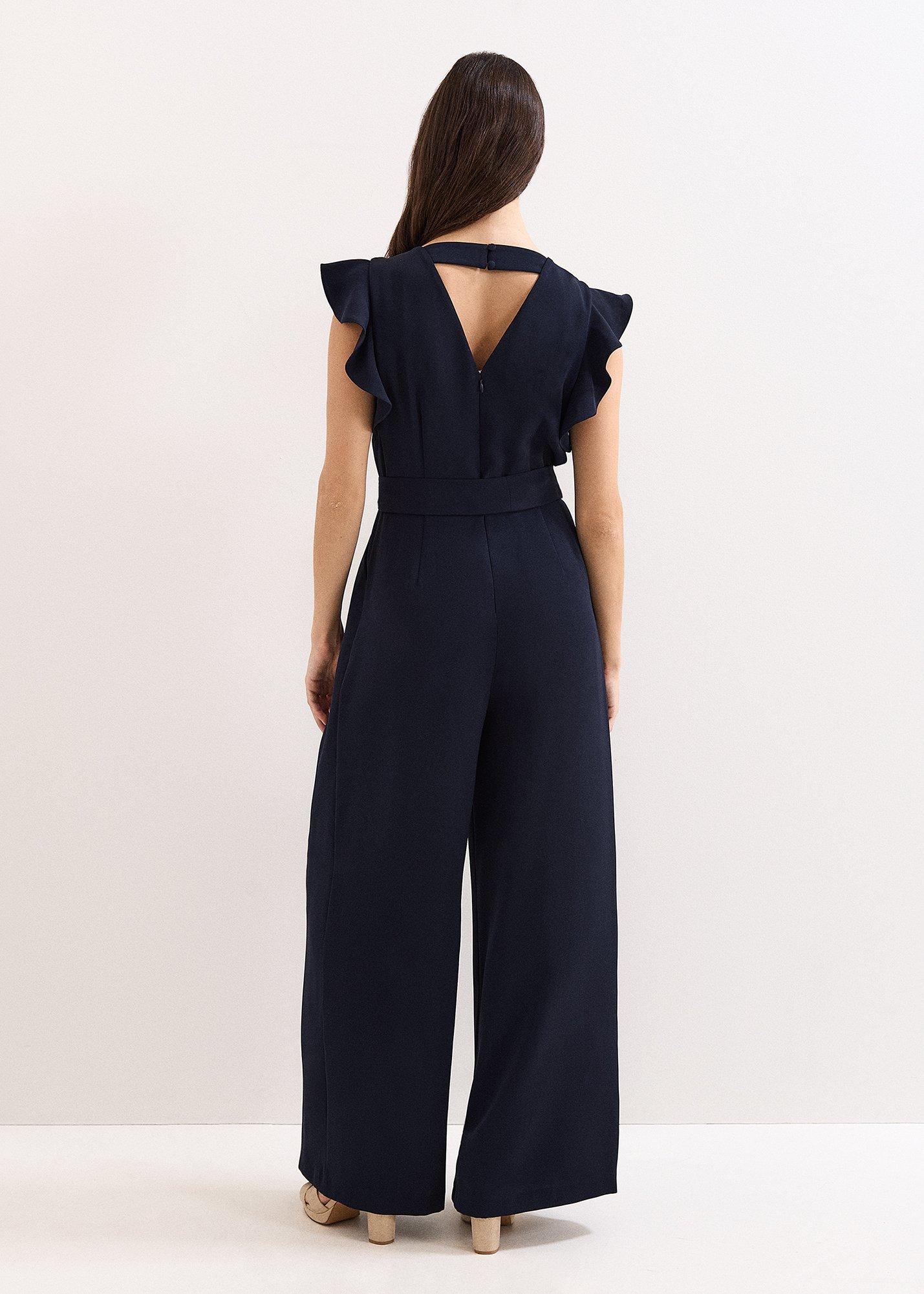 ${product-id}-Kallie Short Sleeve Jumpsuit-Navy-${view-type}
