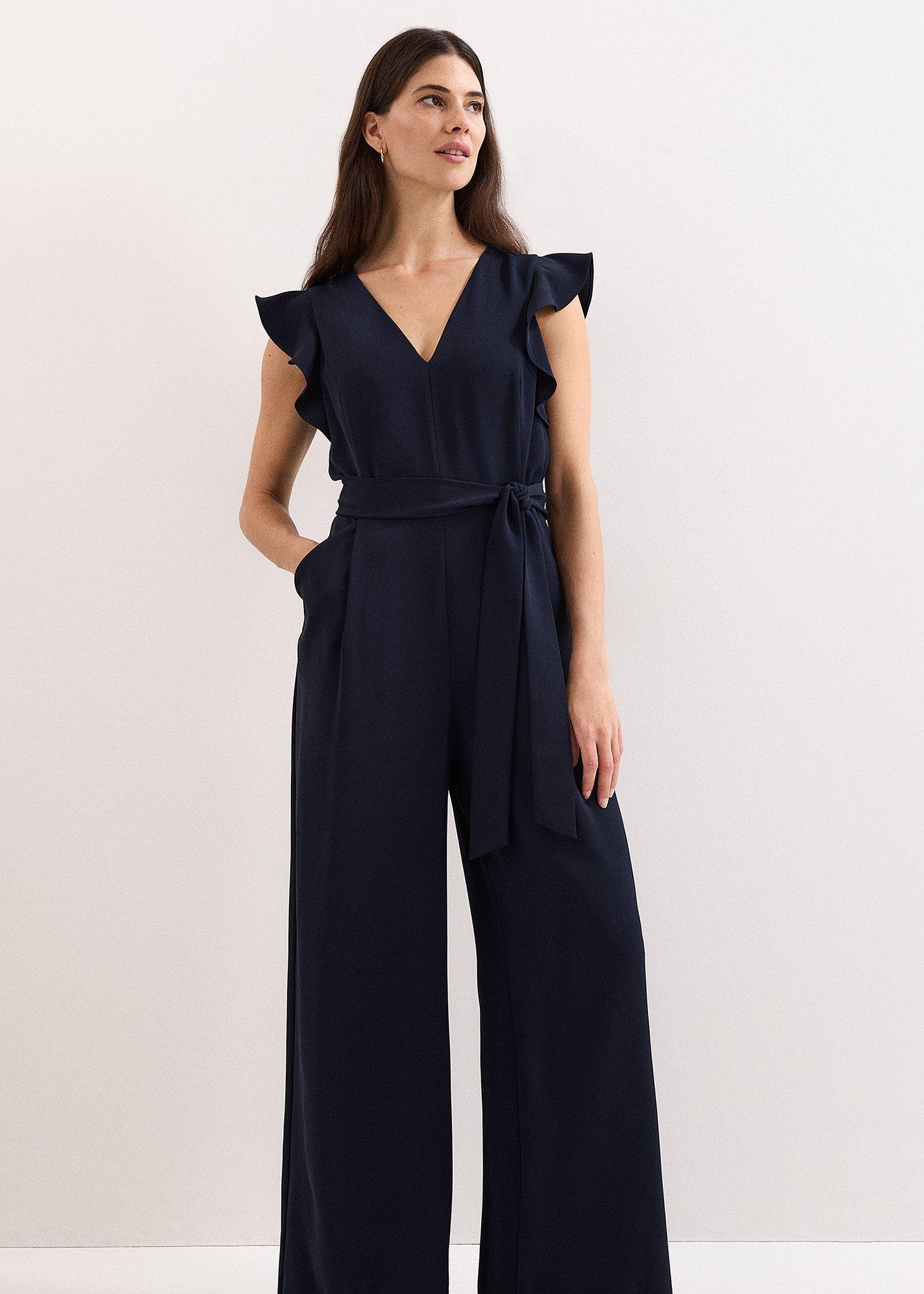 Kallie V Neck Frill Jumpsuit