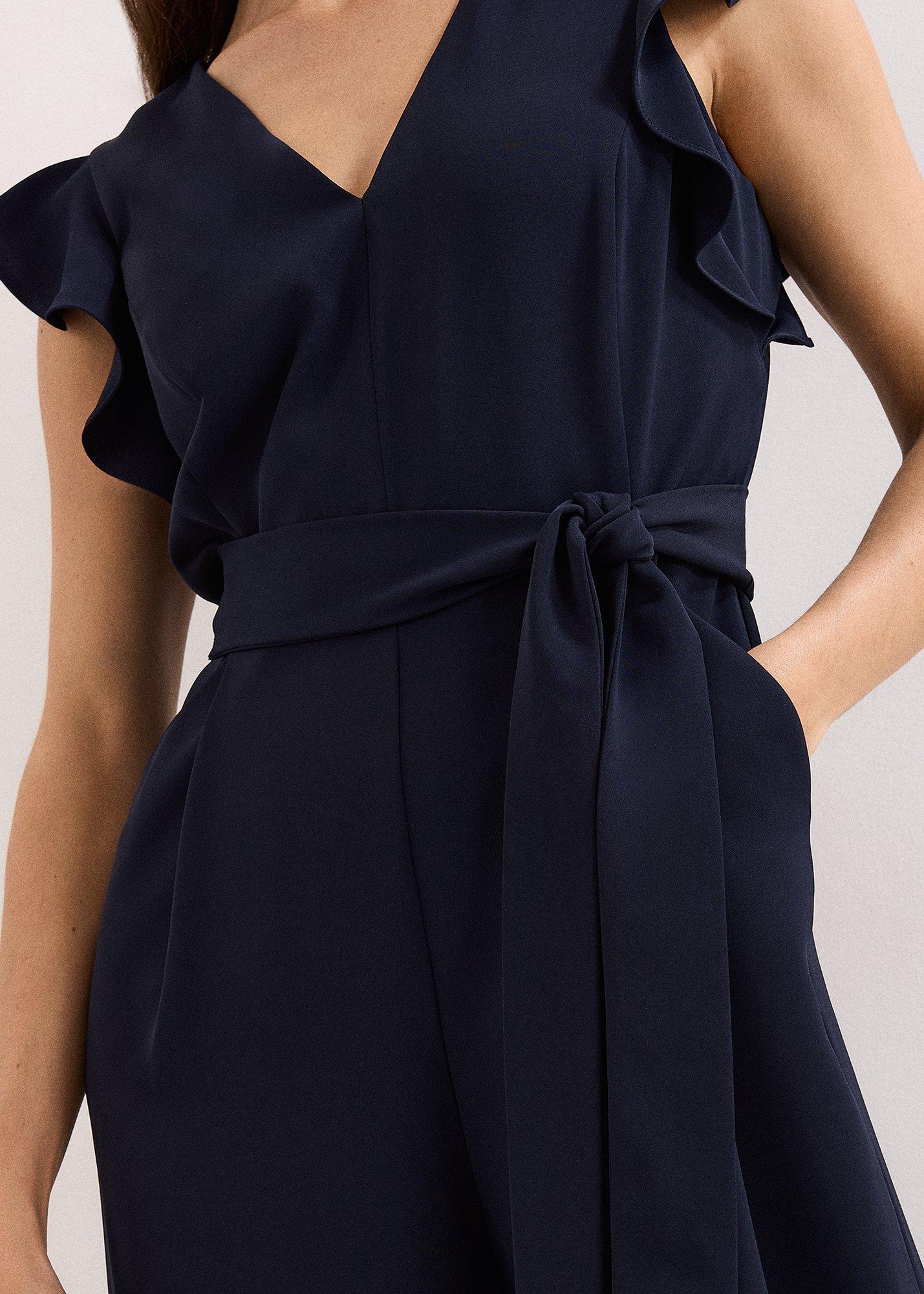 Kallie V Neck Frill Jumpsuit