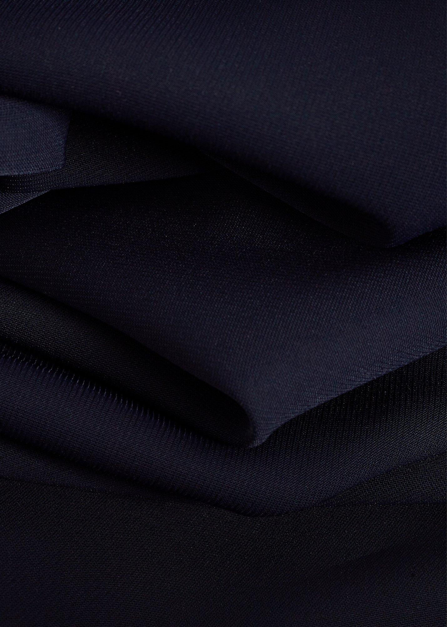 Julissa Navy Frill Wrap Dress