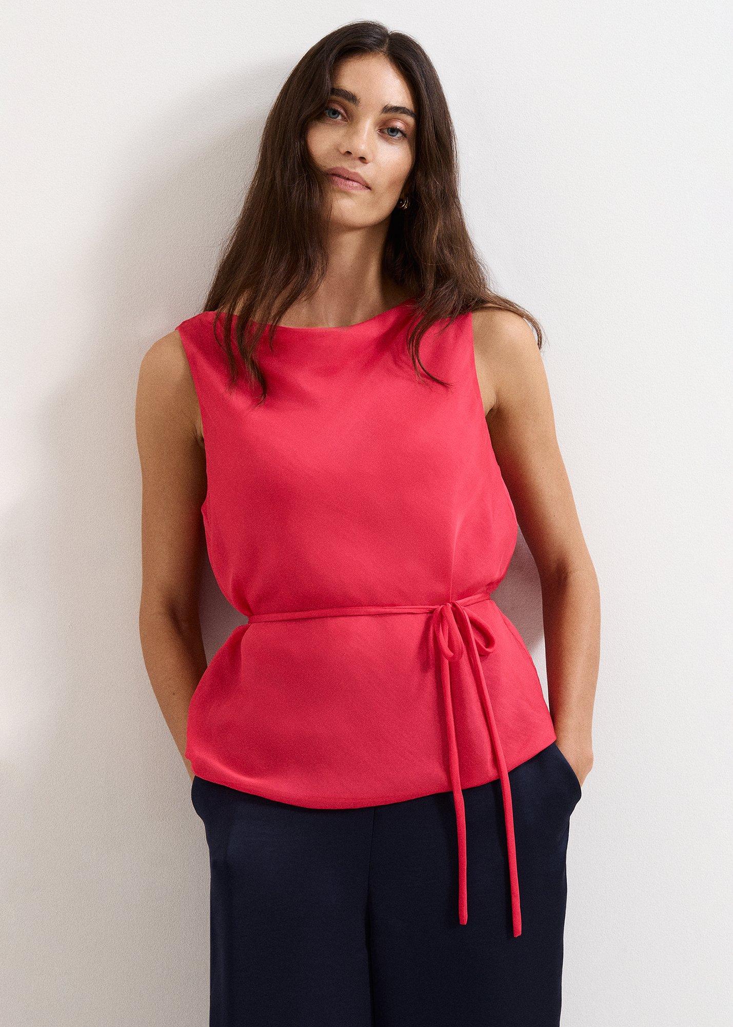 Hazel Pink Silk Blouse