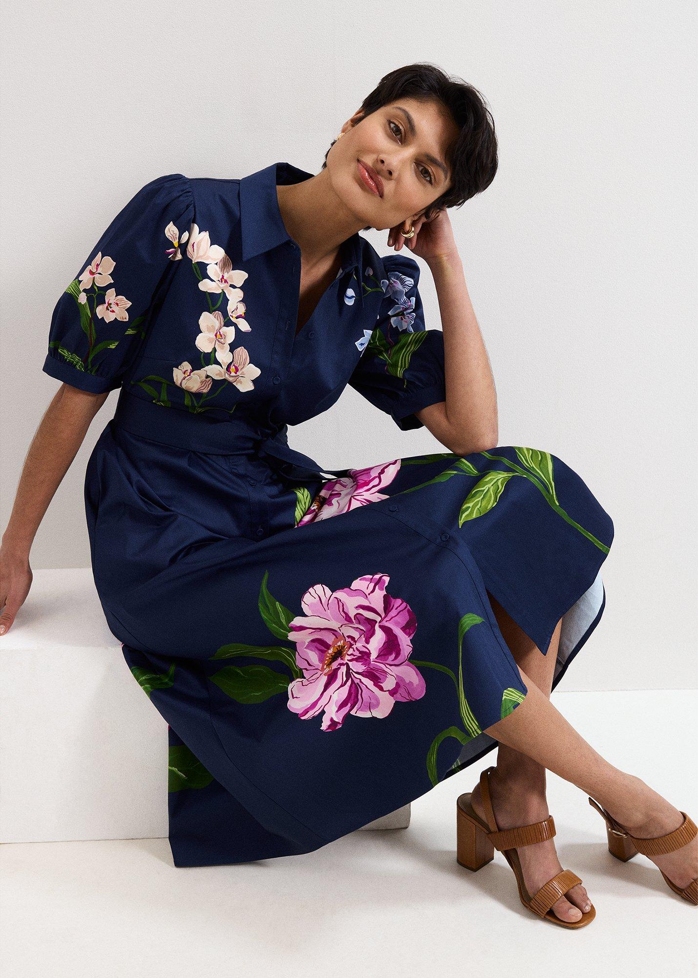 ${product-id}-Kerrie Floral Dress-Navy-${view-type}
