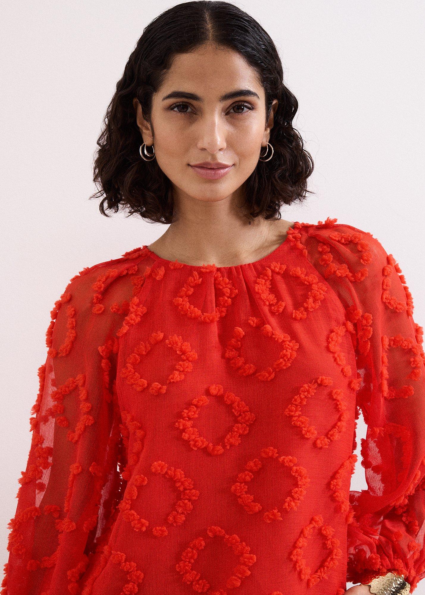 Shayla Red Blouse