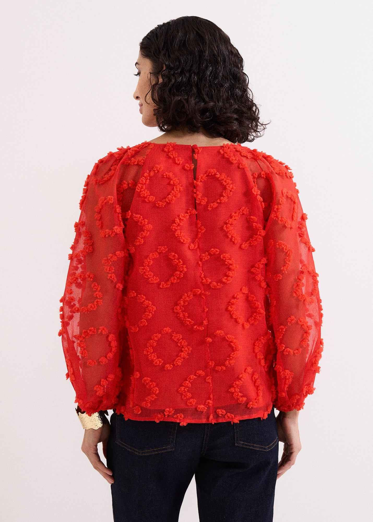 Shayla Red Blouse