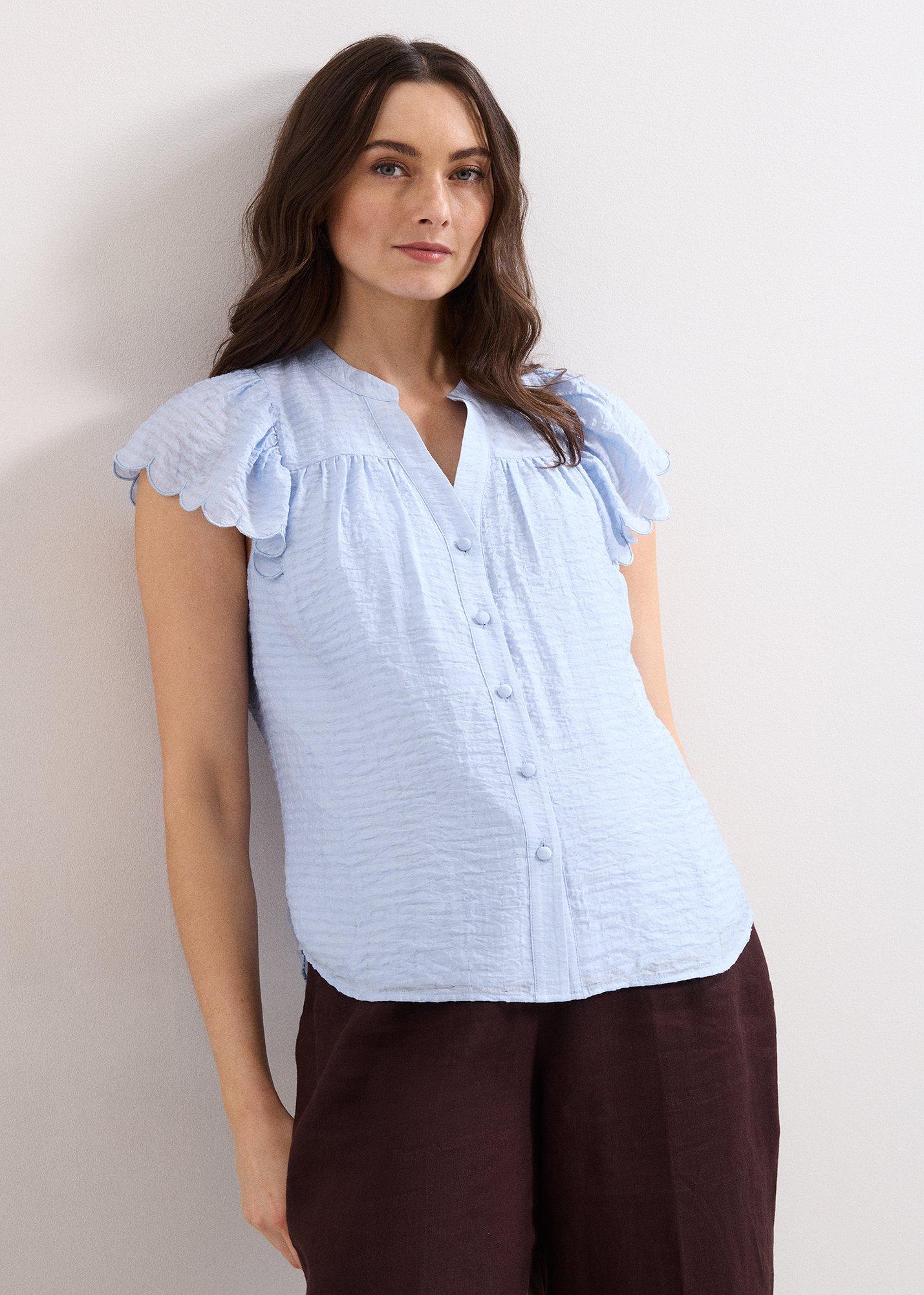 Aleasha Blue Blouse