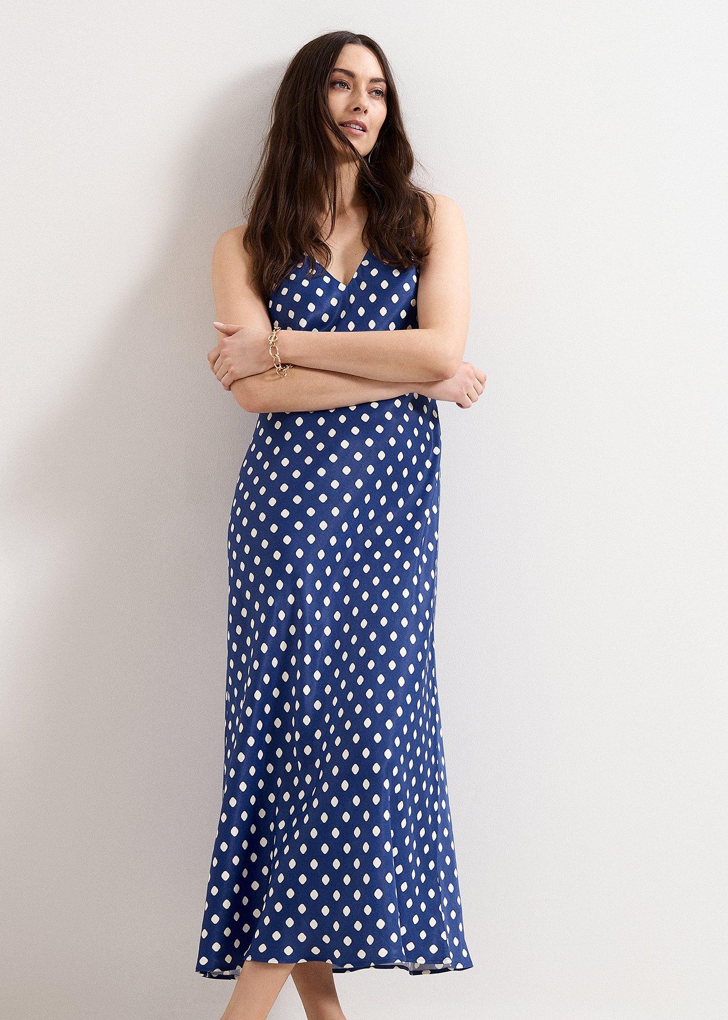Tina Navy Spot Slip
