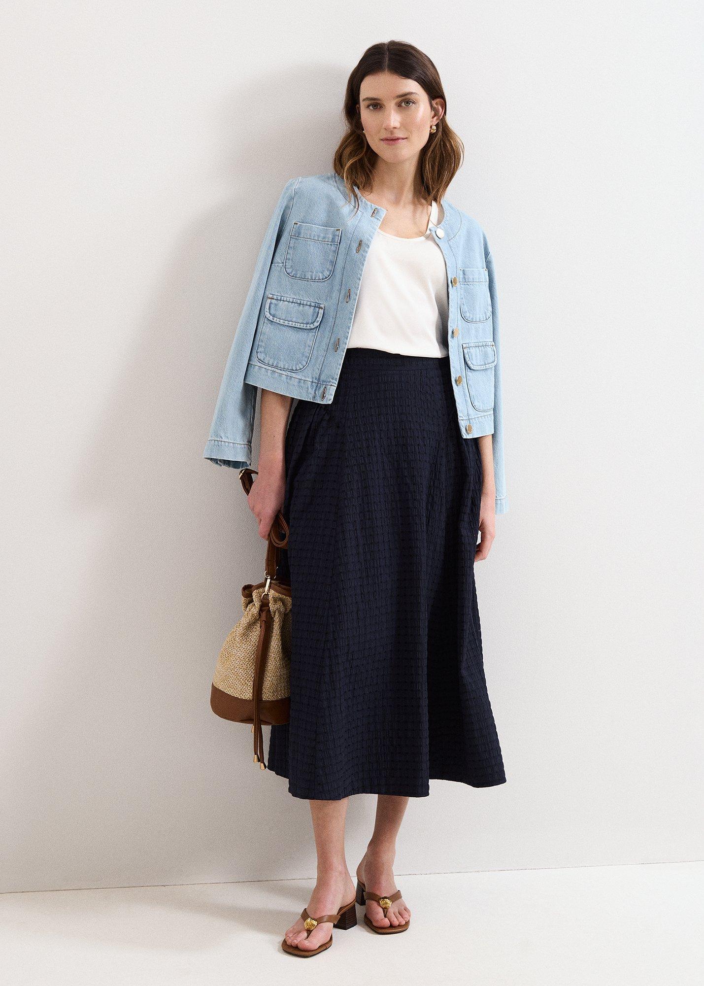 Carey Navy Skirt