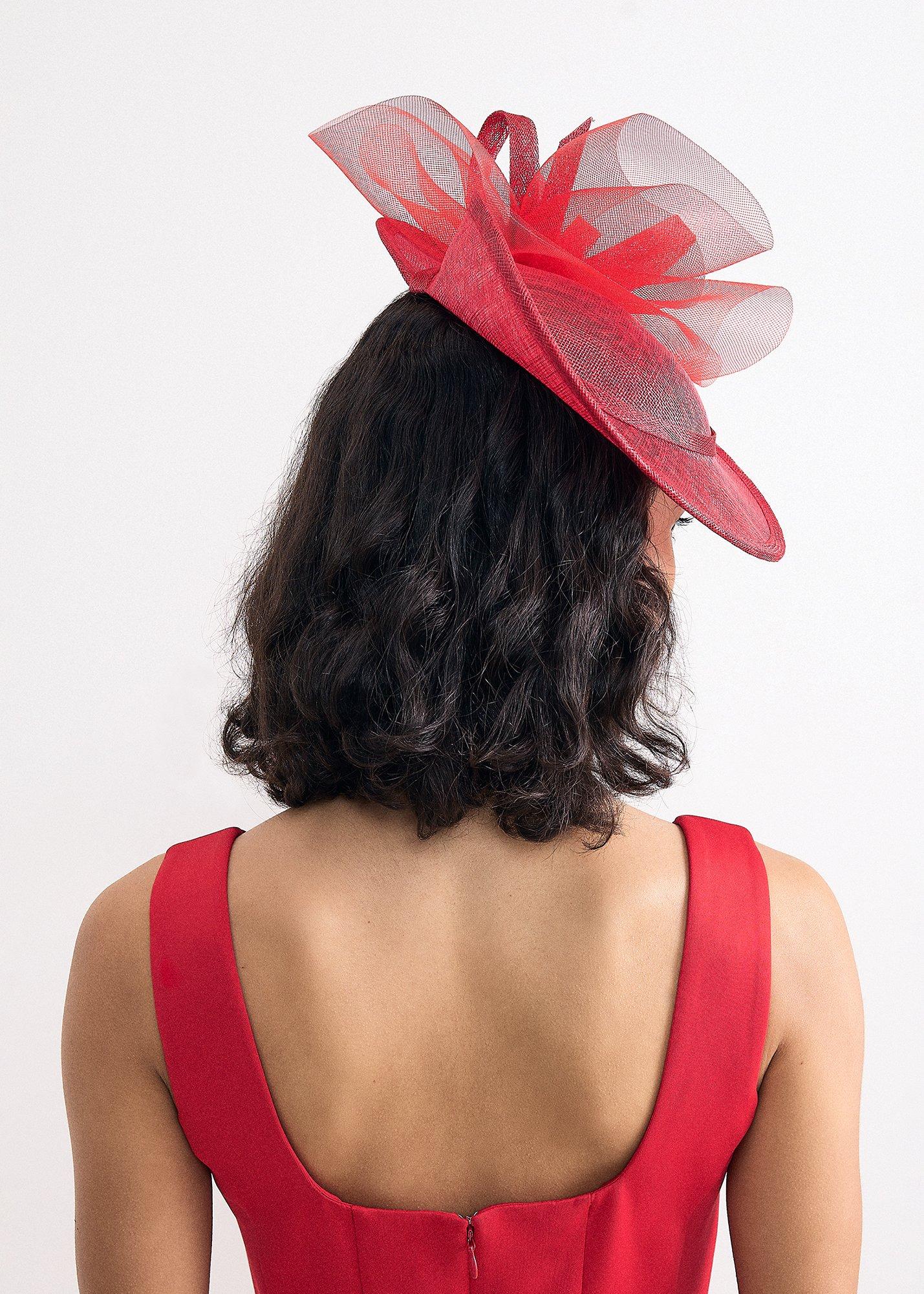 Twist Back Ruffle Disc Fascinator