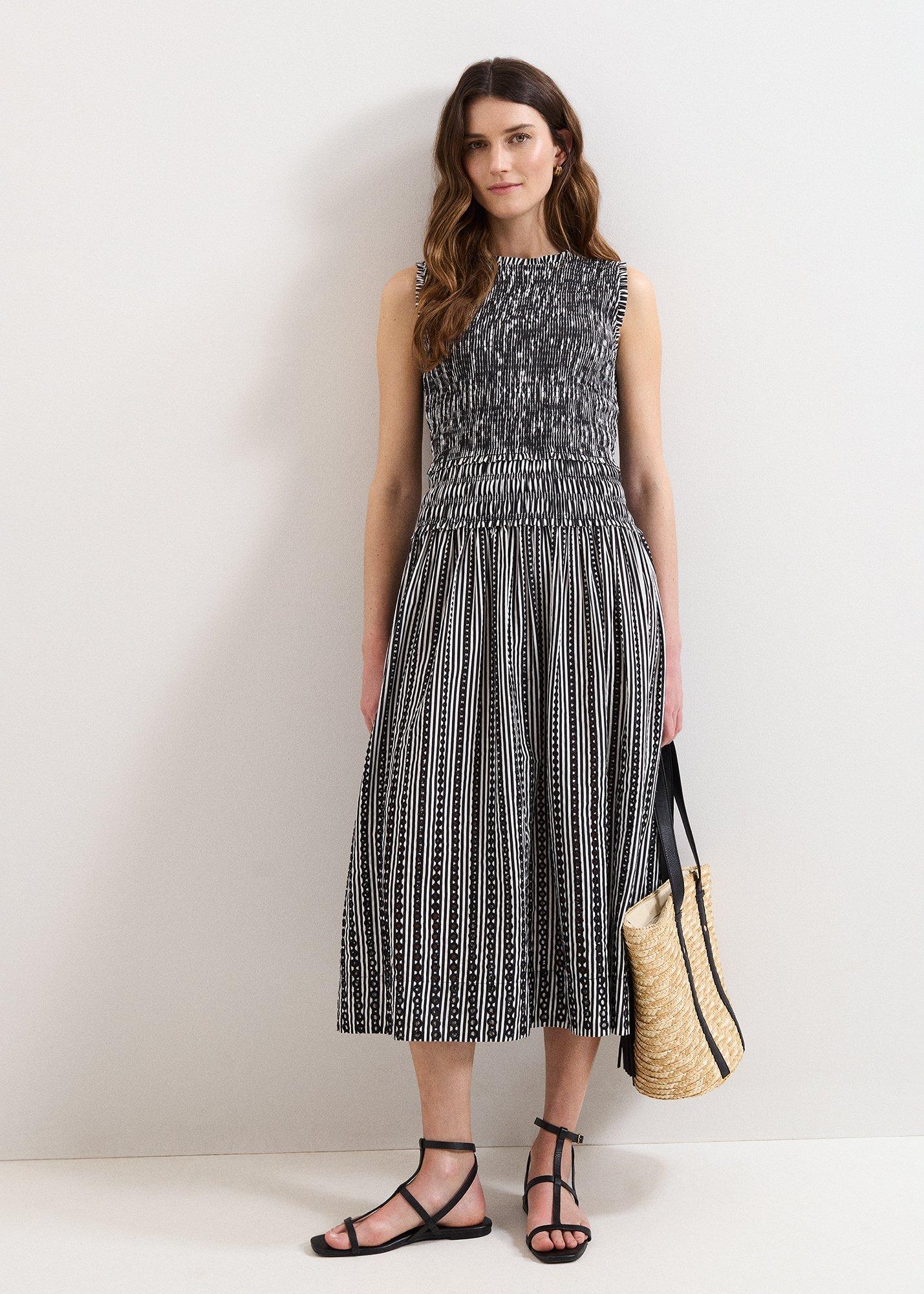 Chiara Black Stripe Dress
