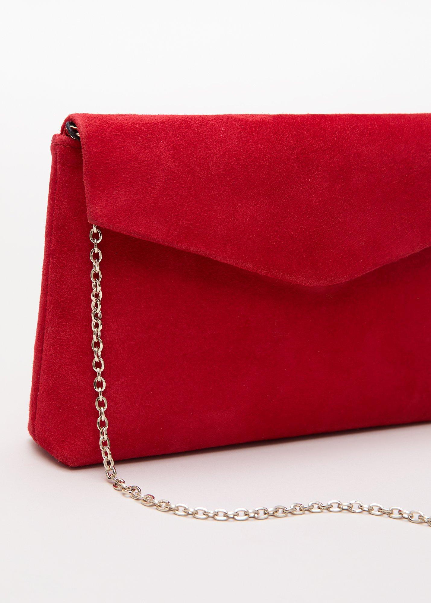 Suede Clutch Bag