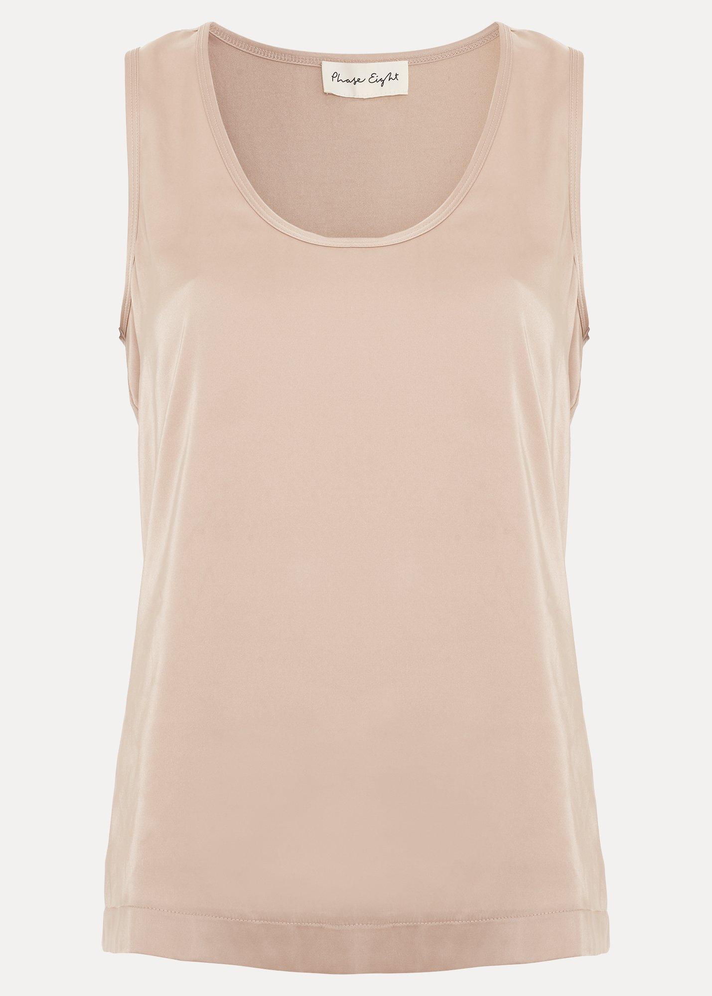 Edie Satin Front Cami Vest Top