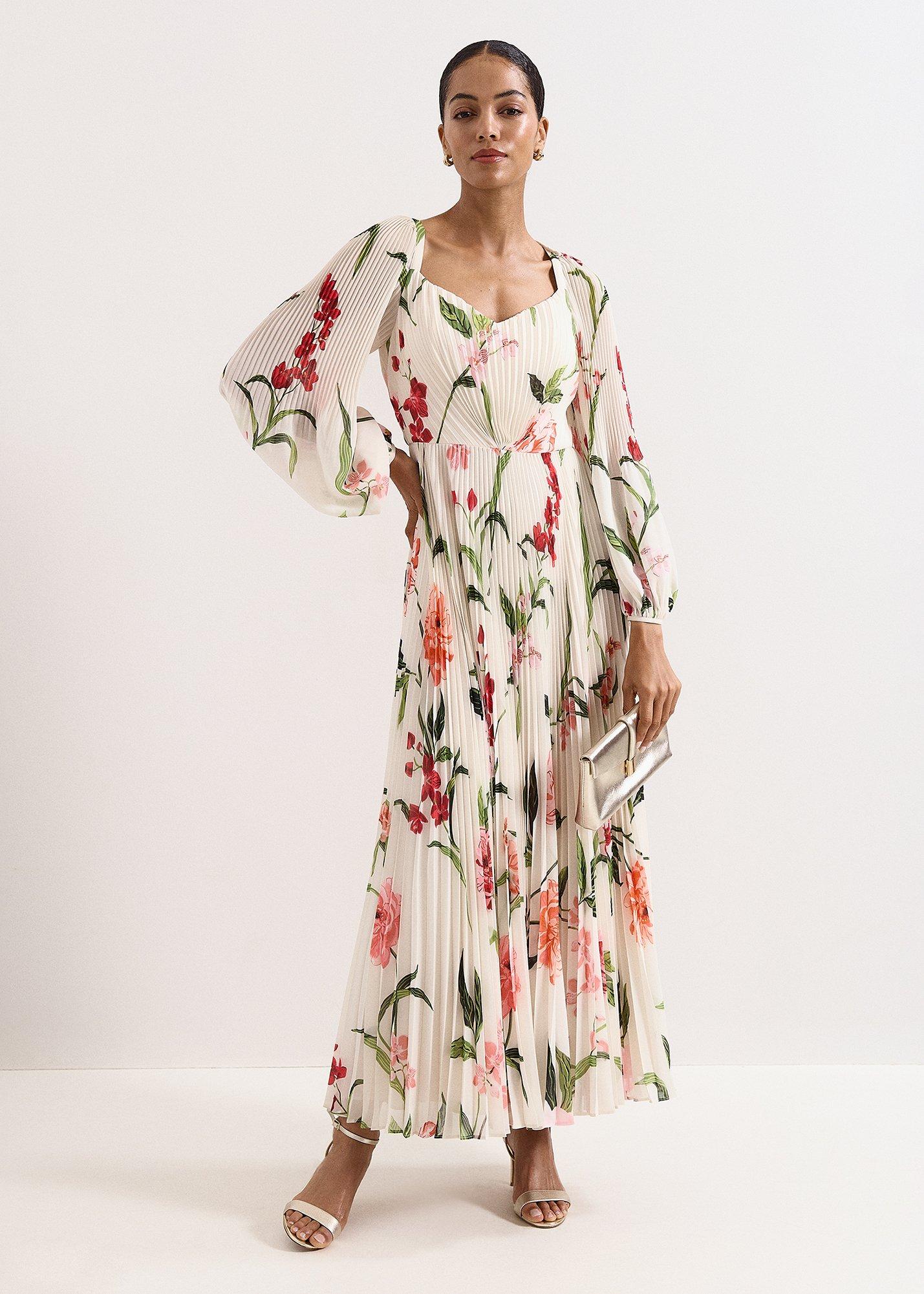 Reanna Floral Pleated Maxi Dress