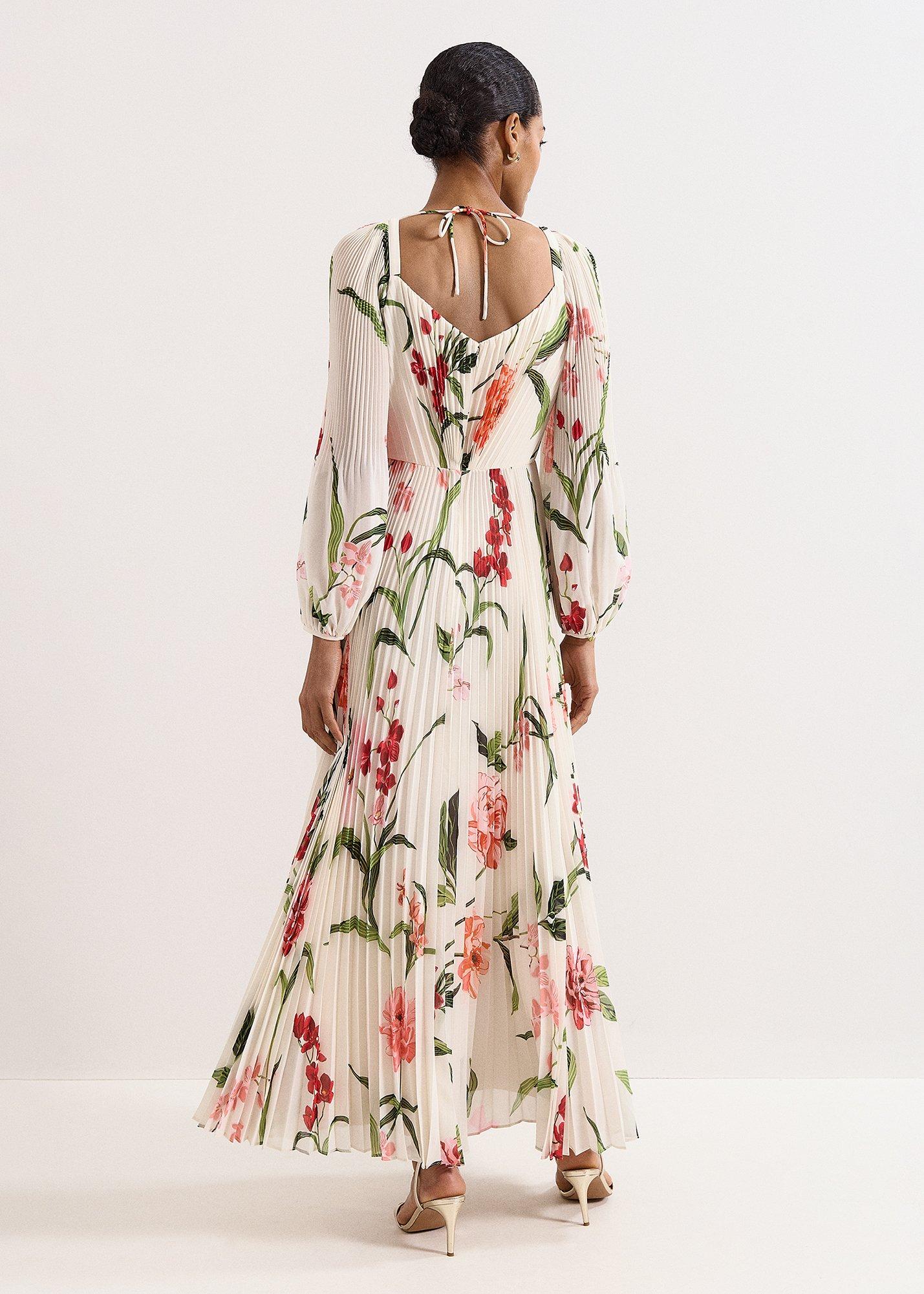 Reanna Floral Pleated Maxi Dress