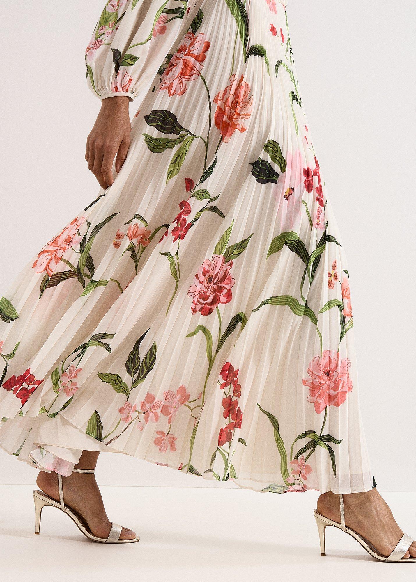 Reanna Floral Pleated Maxi Dress