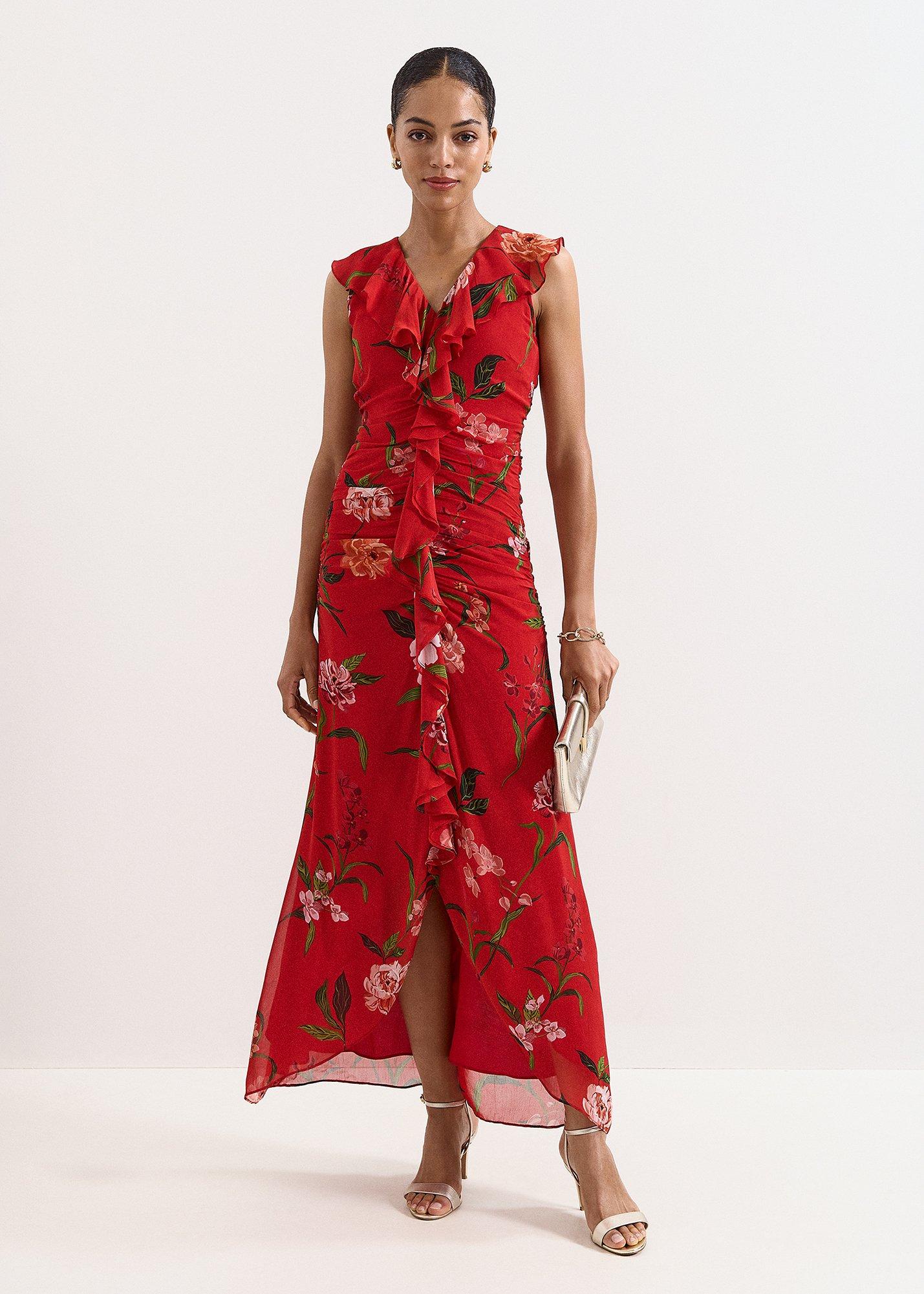 Mae Red Floral Maxi