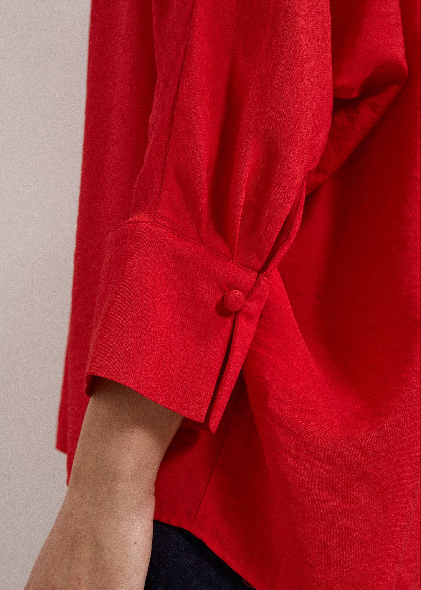 Cynthia Red Batwing Blouse