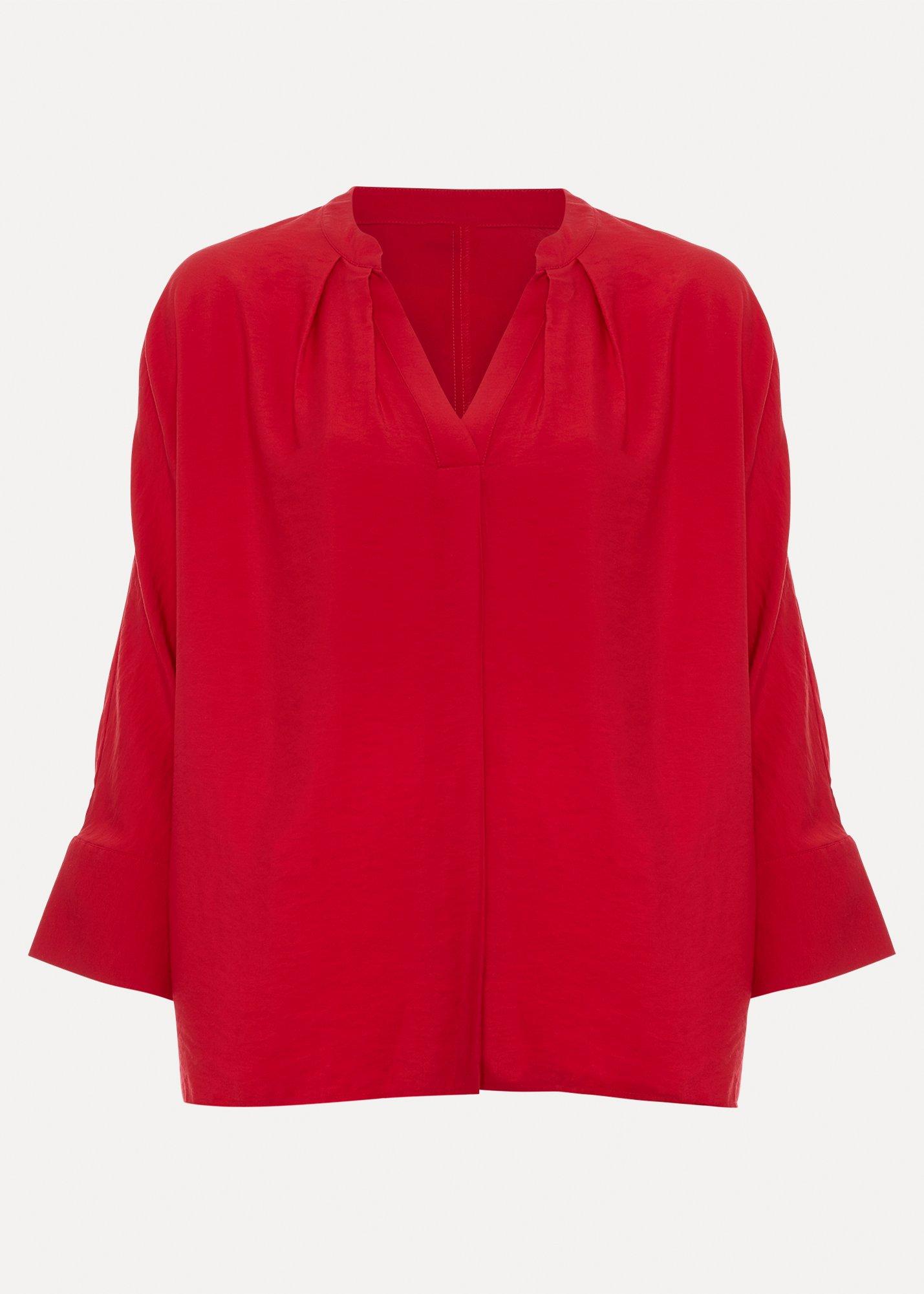 Cynthia Red Batwing Blouse