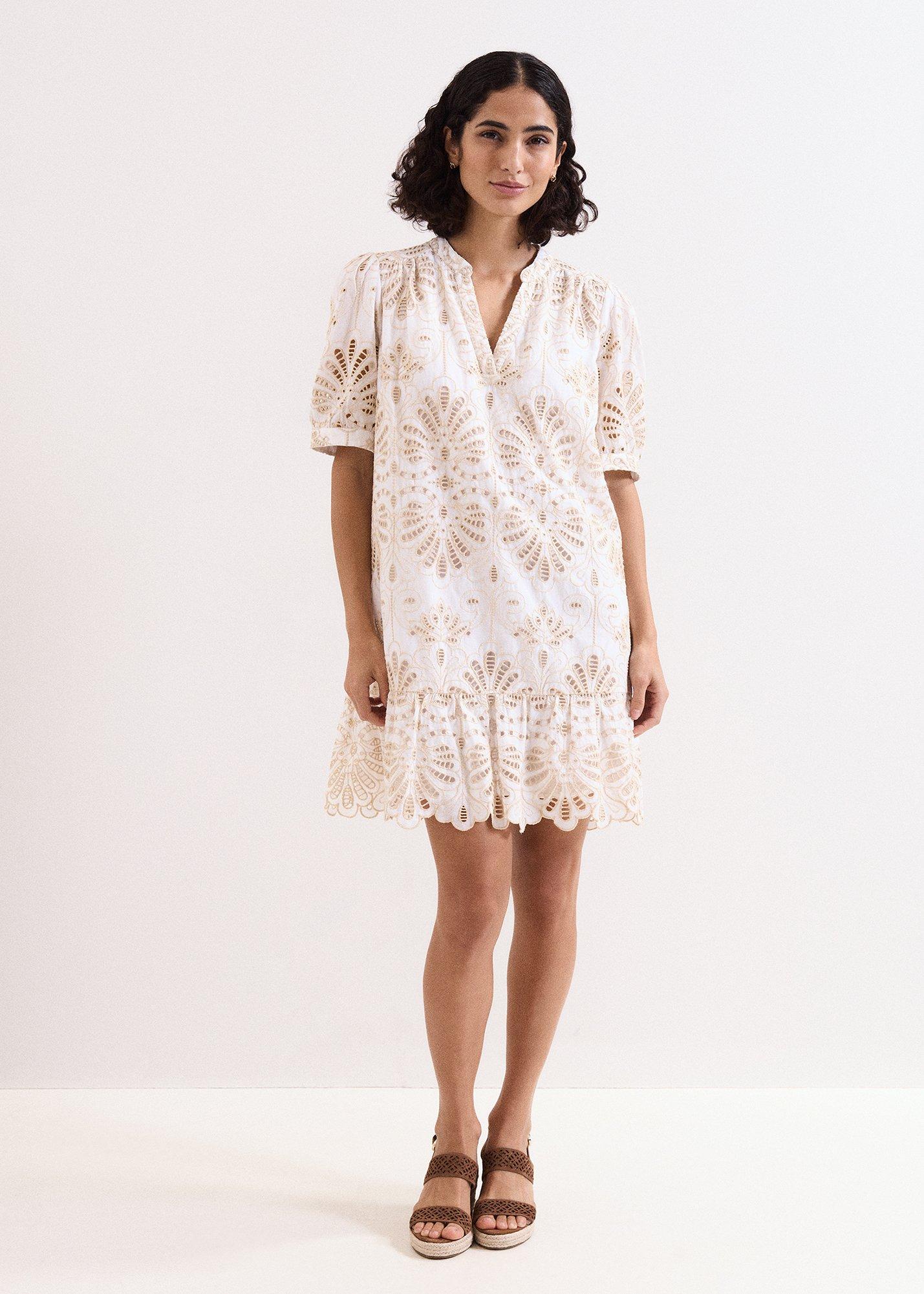 Petite Liliana Broderie Mini Dress