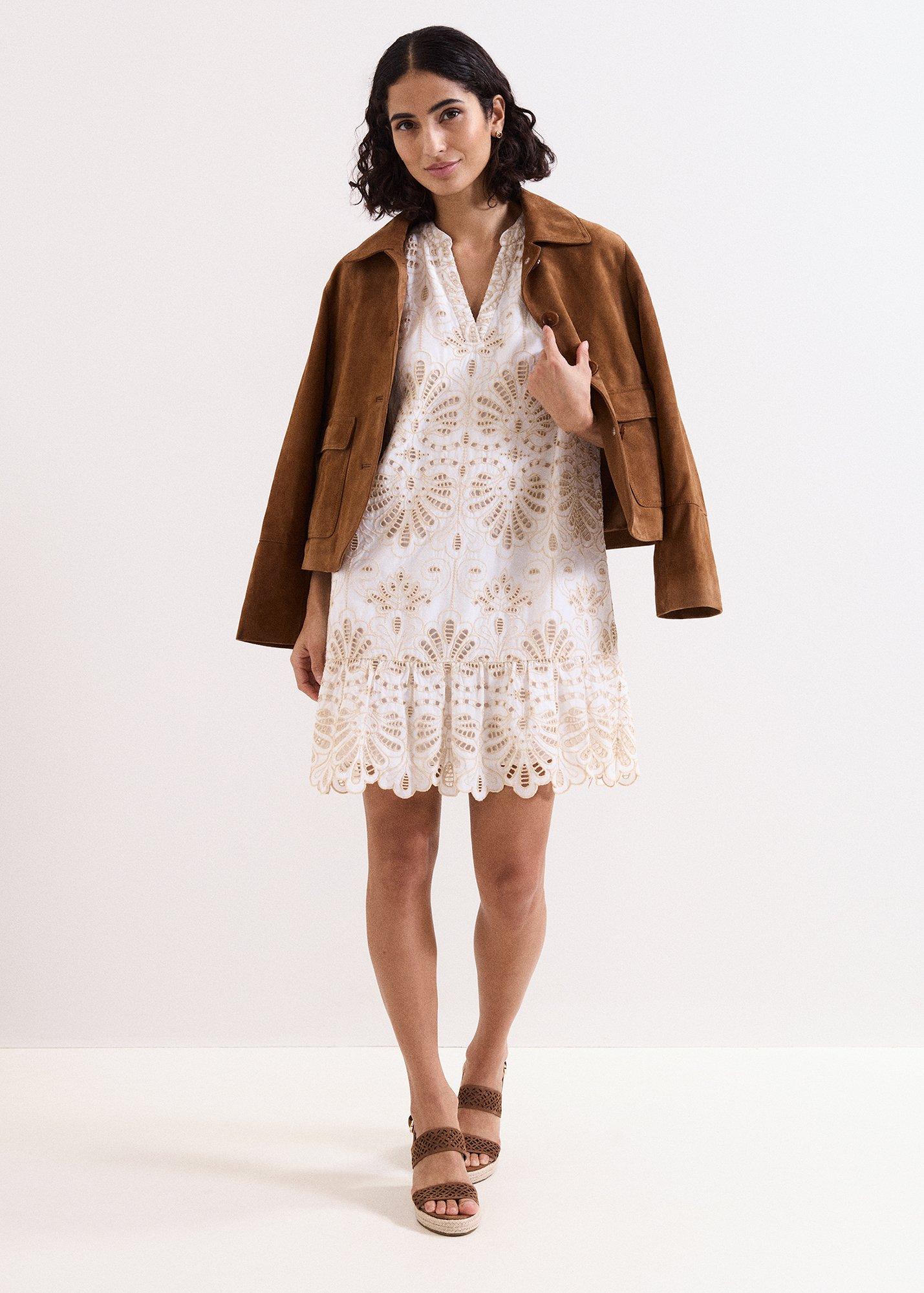 Petite Liliana Broderie Mini Dress